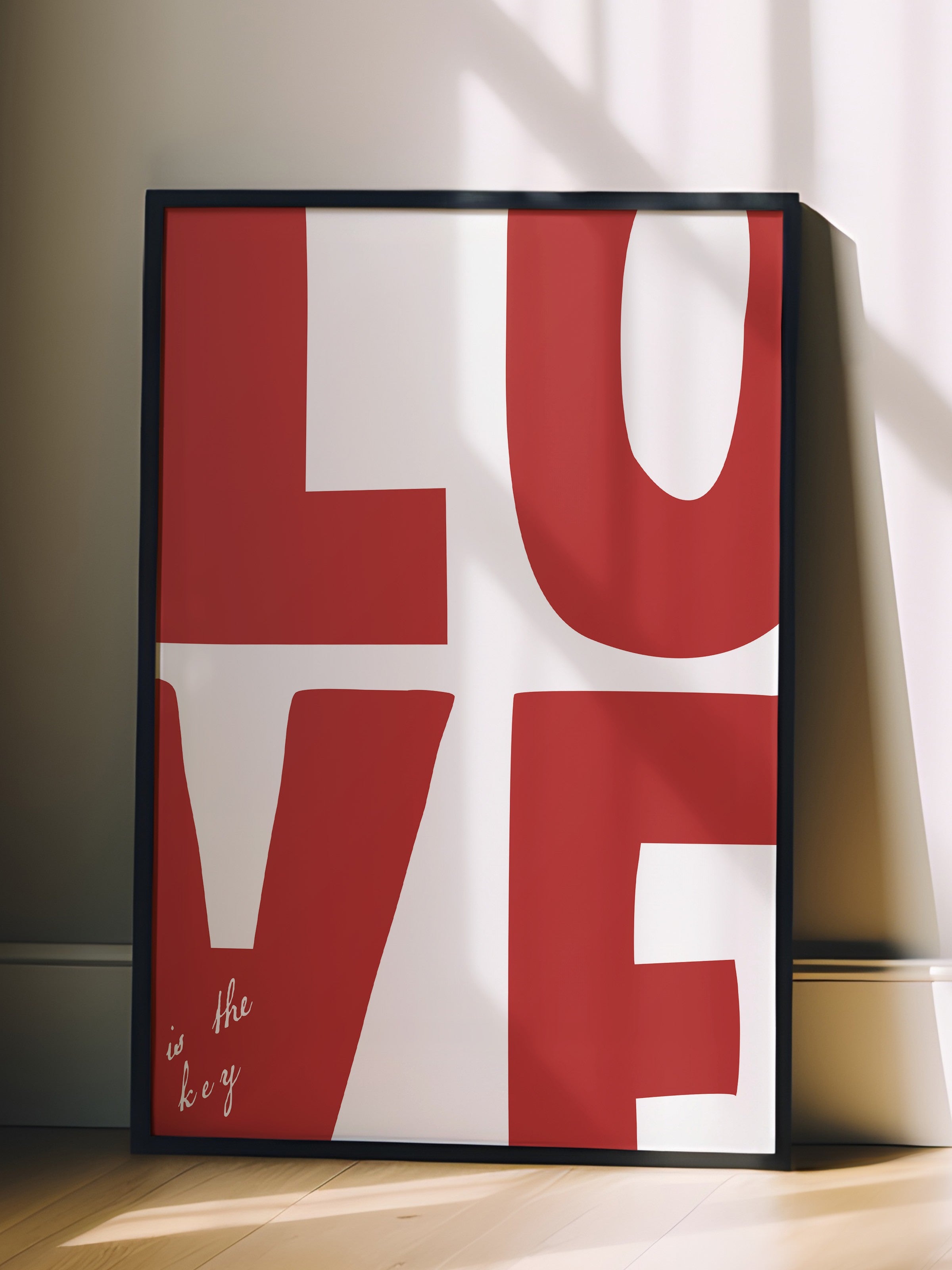 Siyah Çerçeveli Tablo, love, Comfort Serisi Poster ve Duvar Tablosu, NO:108924