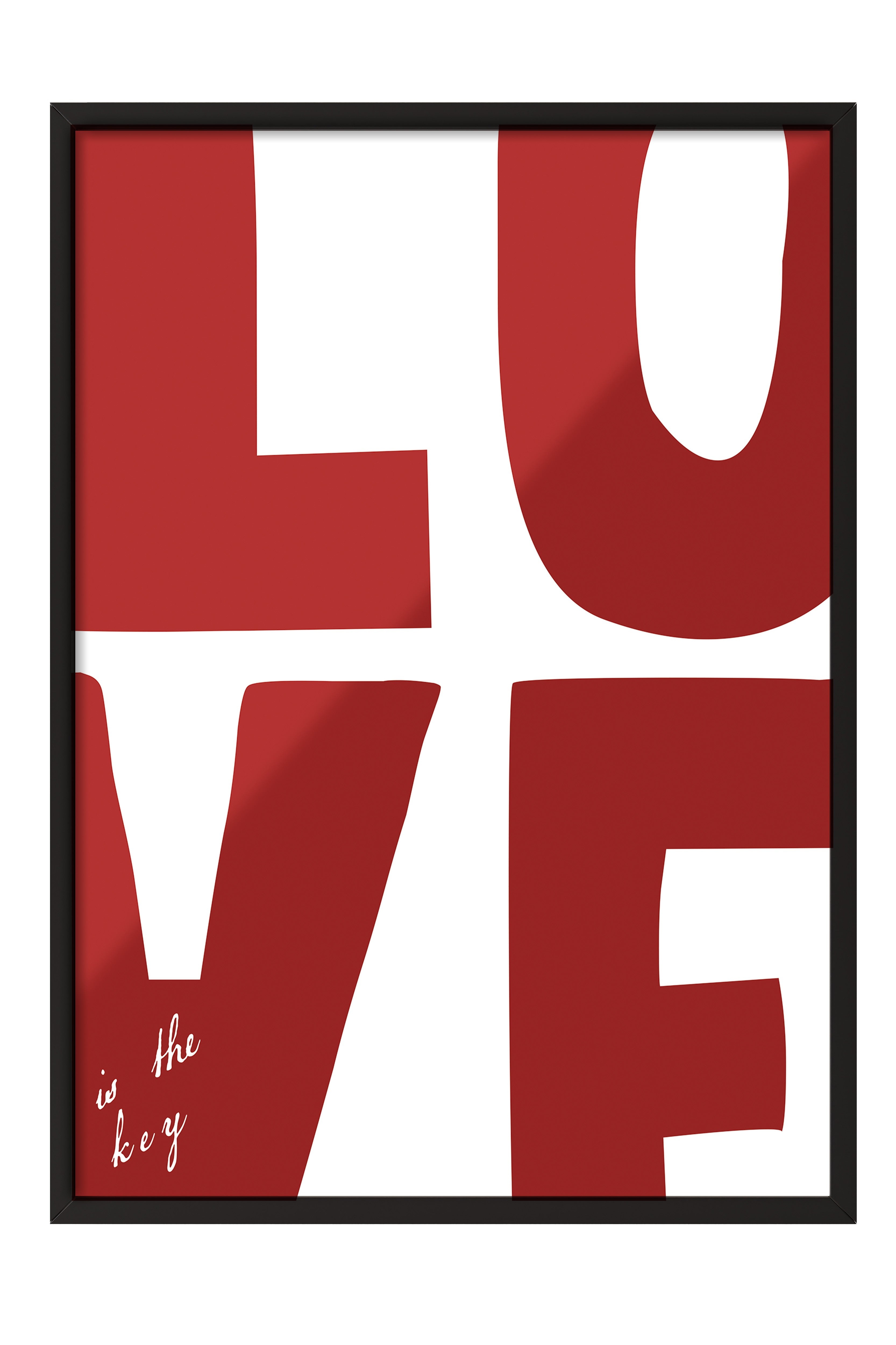 Siyah Çerçeveli Tablo, love, Comfort Serisi Poster ve Duvar Tablosu, NO:108924