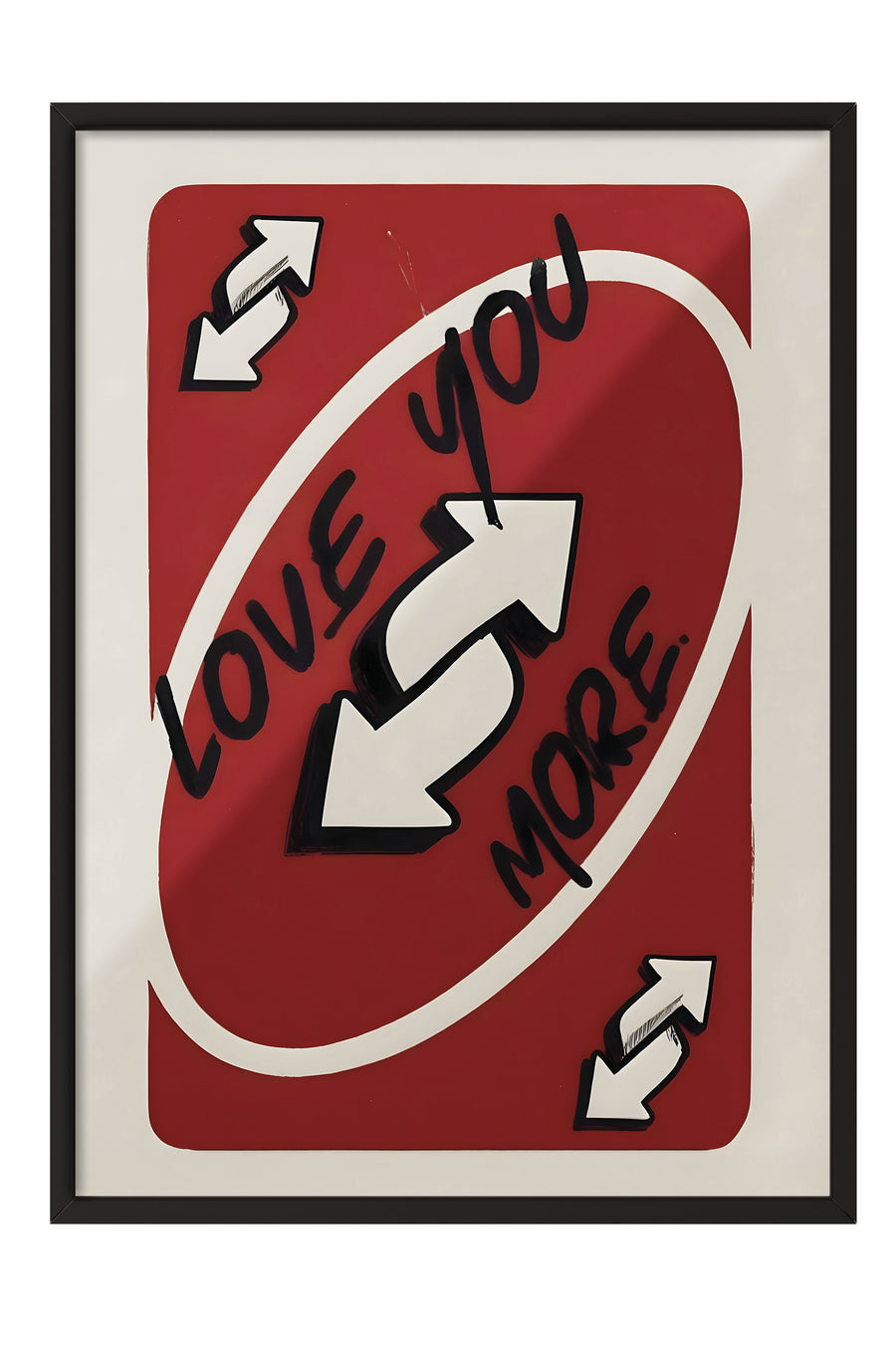 Siyah Çerçeveli Tablo, Love You More, Comfort Serisi Poster ve Duvar Tablosu, NO:108936