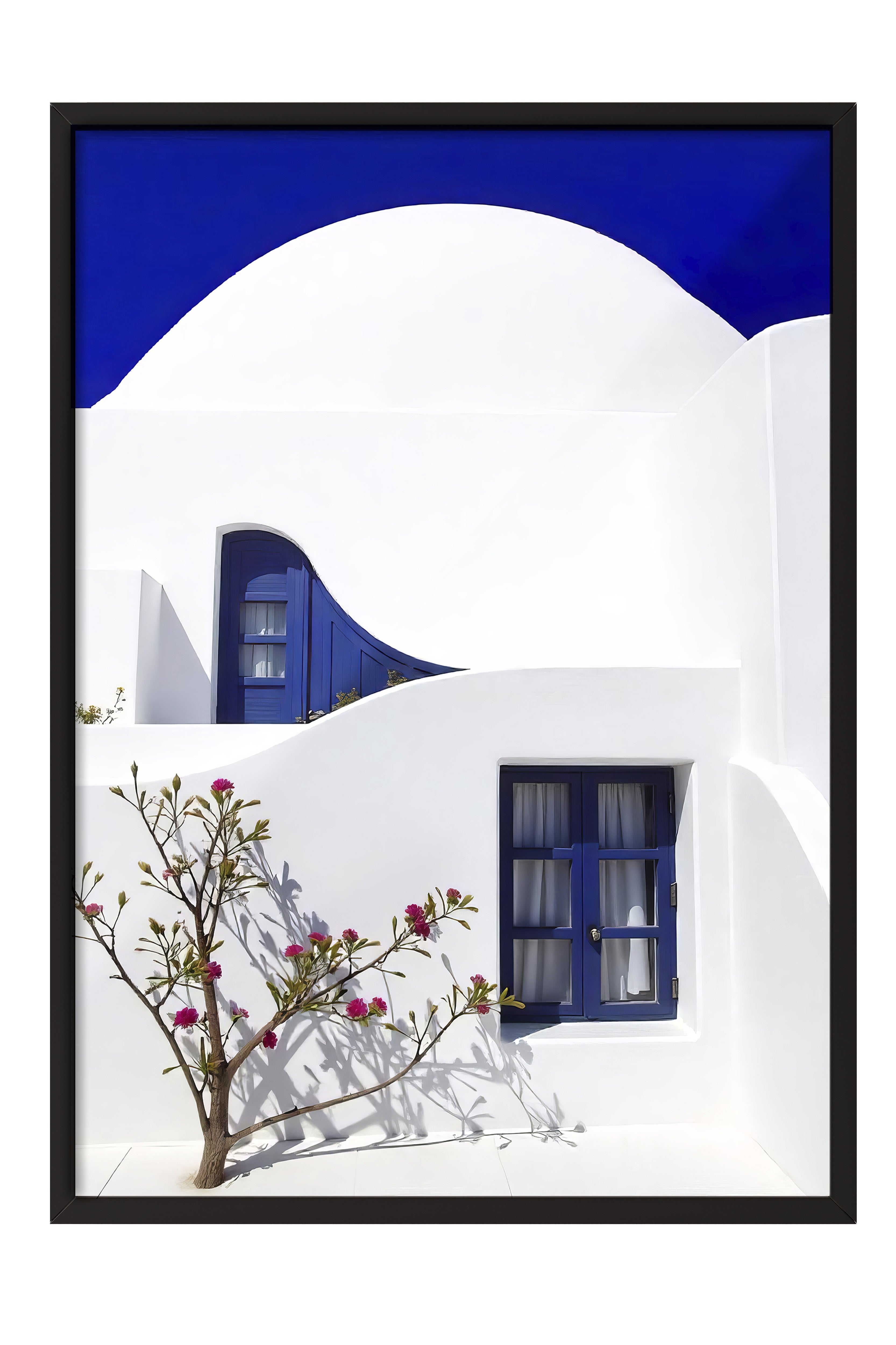 Siyah Çerçeveli Tablo, Mavi Pencere, Fotoğraf, Mavi Renk Poster, 2025 Yaz Seçkisi, NO:109710