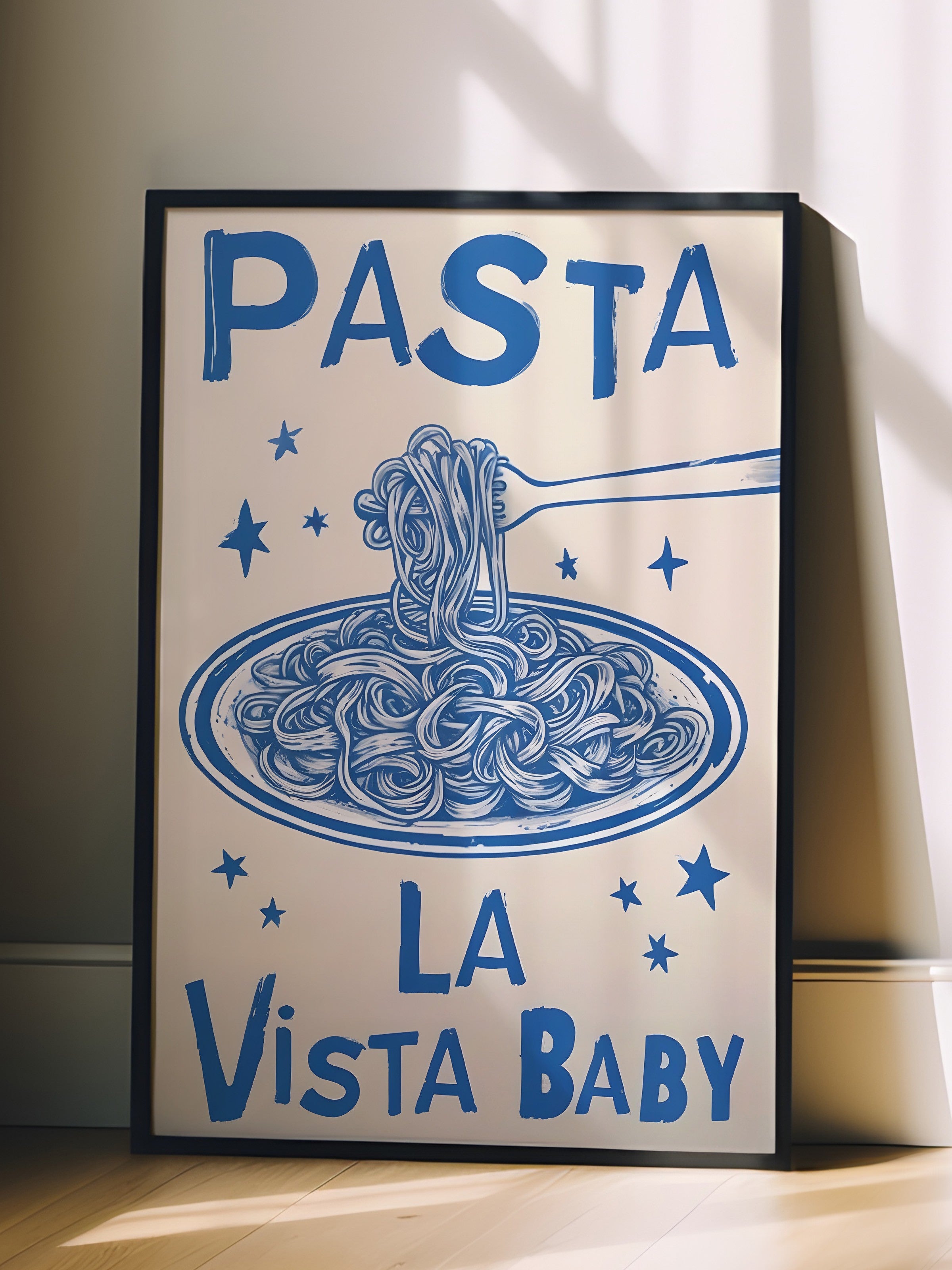 Siyah Çerçeveli Tablo, Pasta La Vista Baby, Comfort Serisi Mutfak Duvar Tablosu, NO:109117