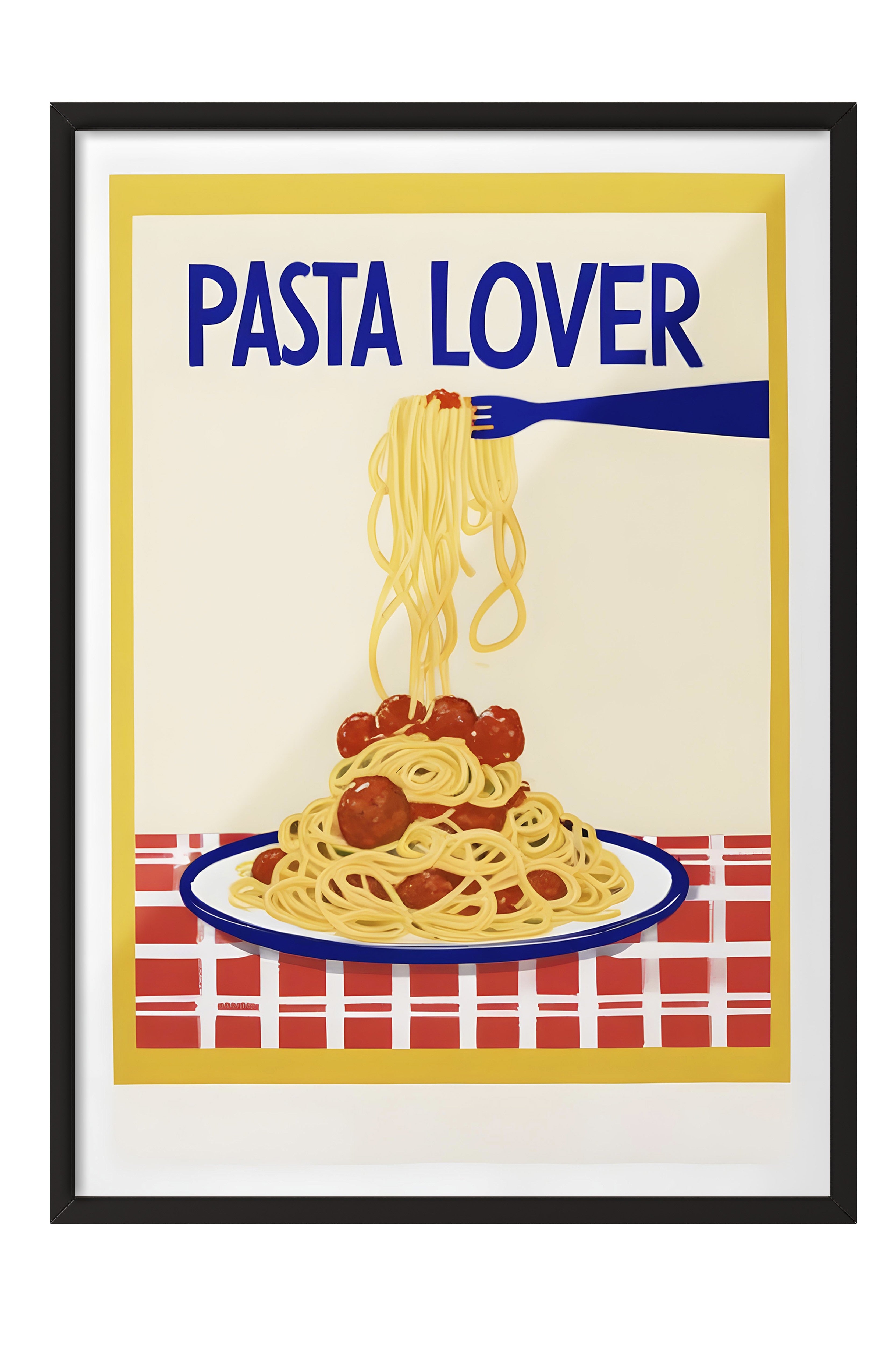 Siyah Çerçeveli Tablo, Pasta Lover, Comfort Serisi Mutfak Duvar Tablosu, NO:109068