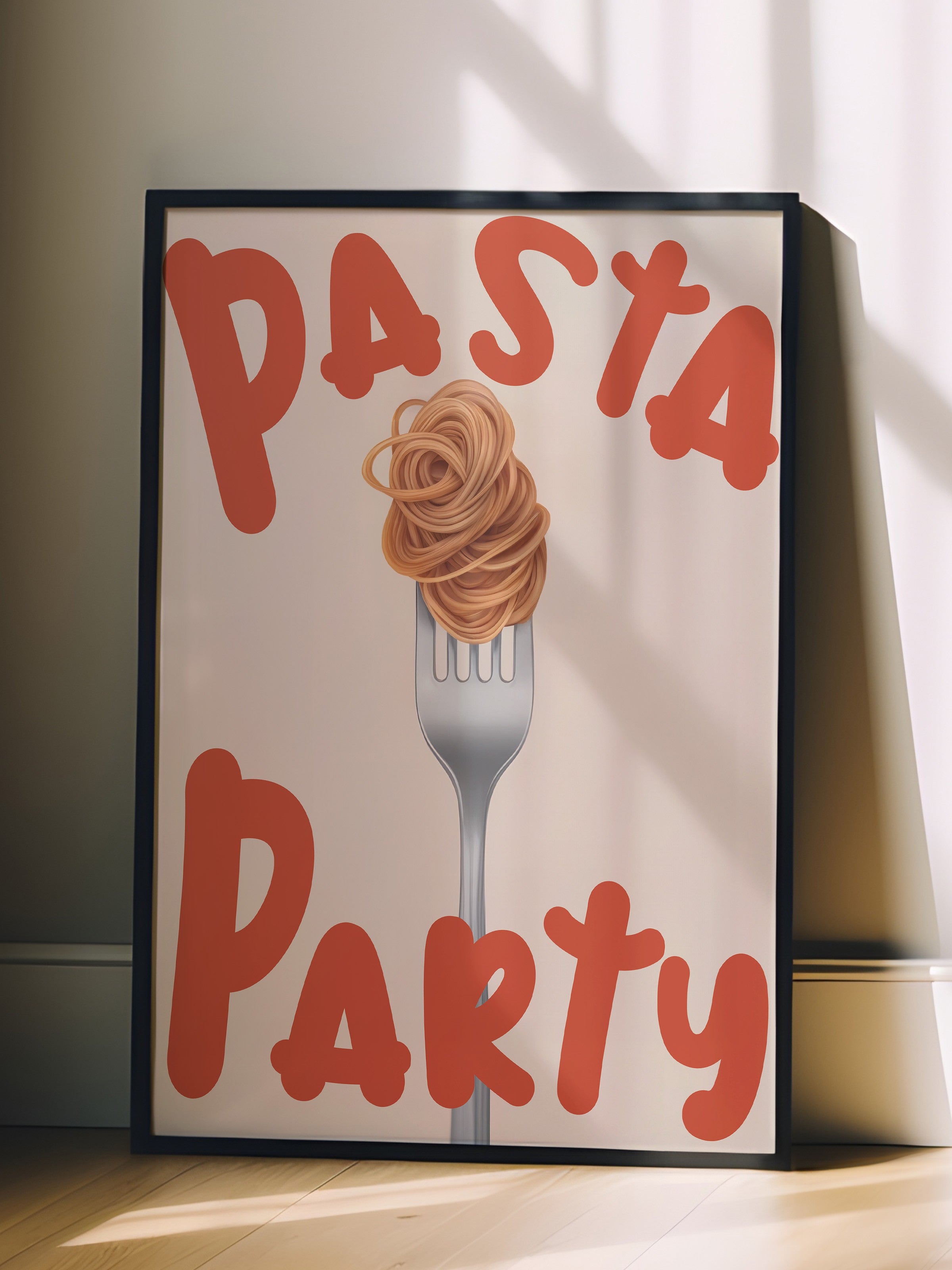 Siyah Çerçeveli Tablo, Pasta Party, Comfort Serisi Mutfak Duvar Tablosu, NO:109056