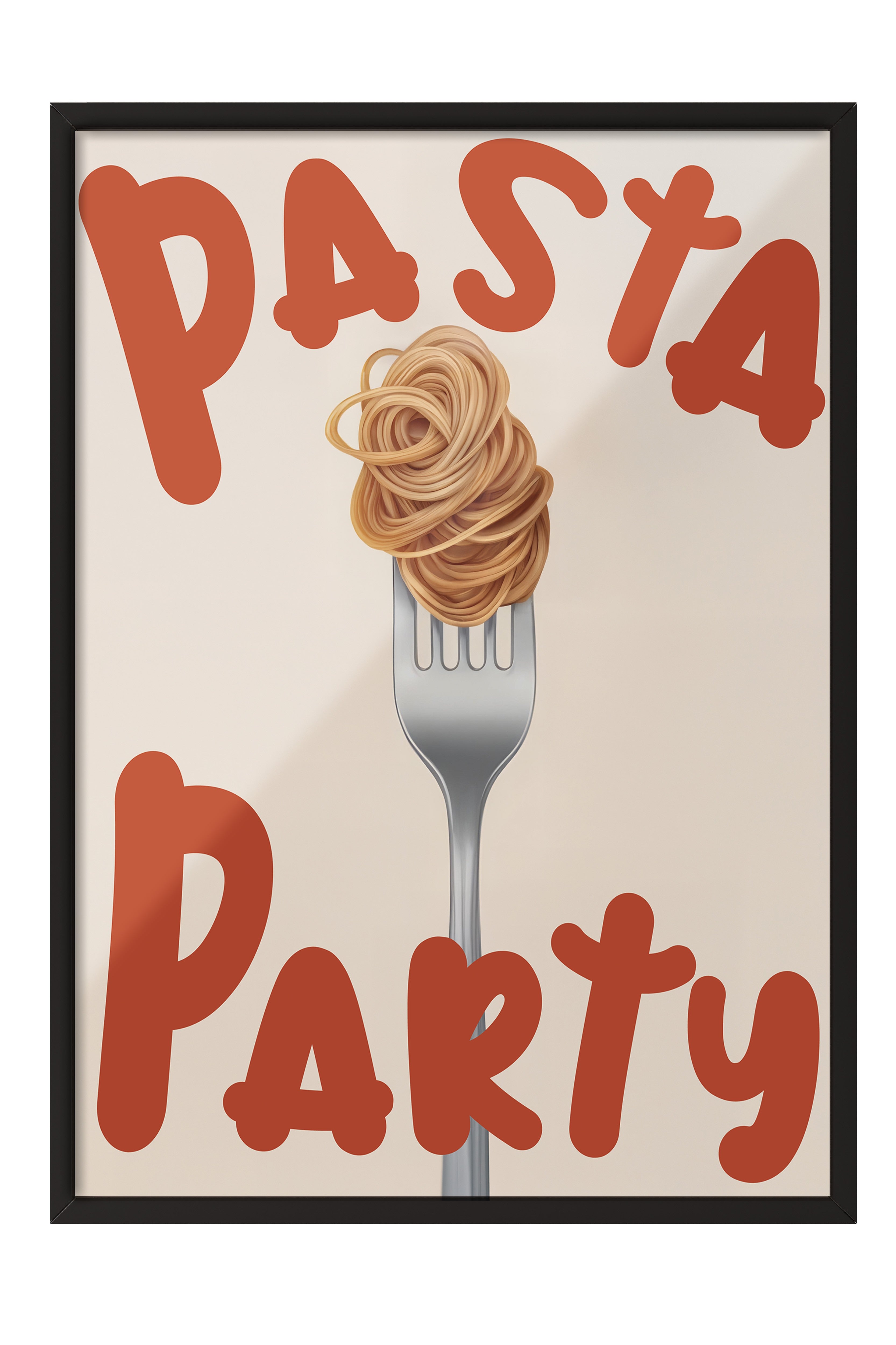 Siyah Çerçeveli Tablo, Pasta Party, Comfort Serisi Mutfak Duvar Tablosu, NO:109056