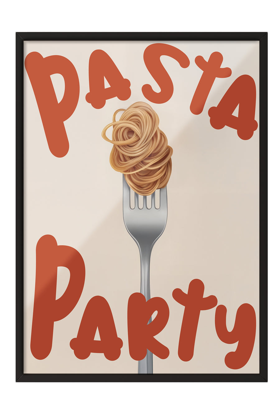 PASTA PARTY Poster – Siyah Çerçeveli Tablo
