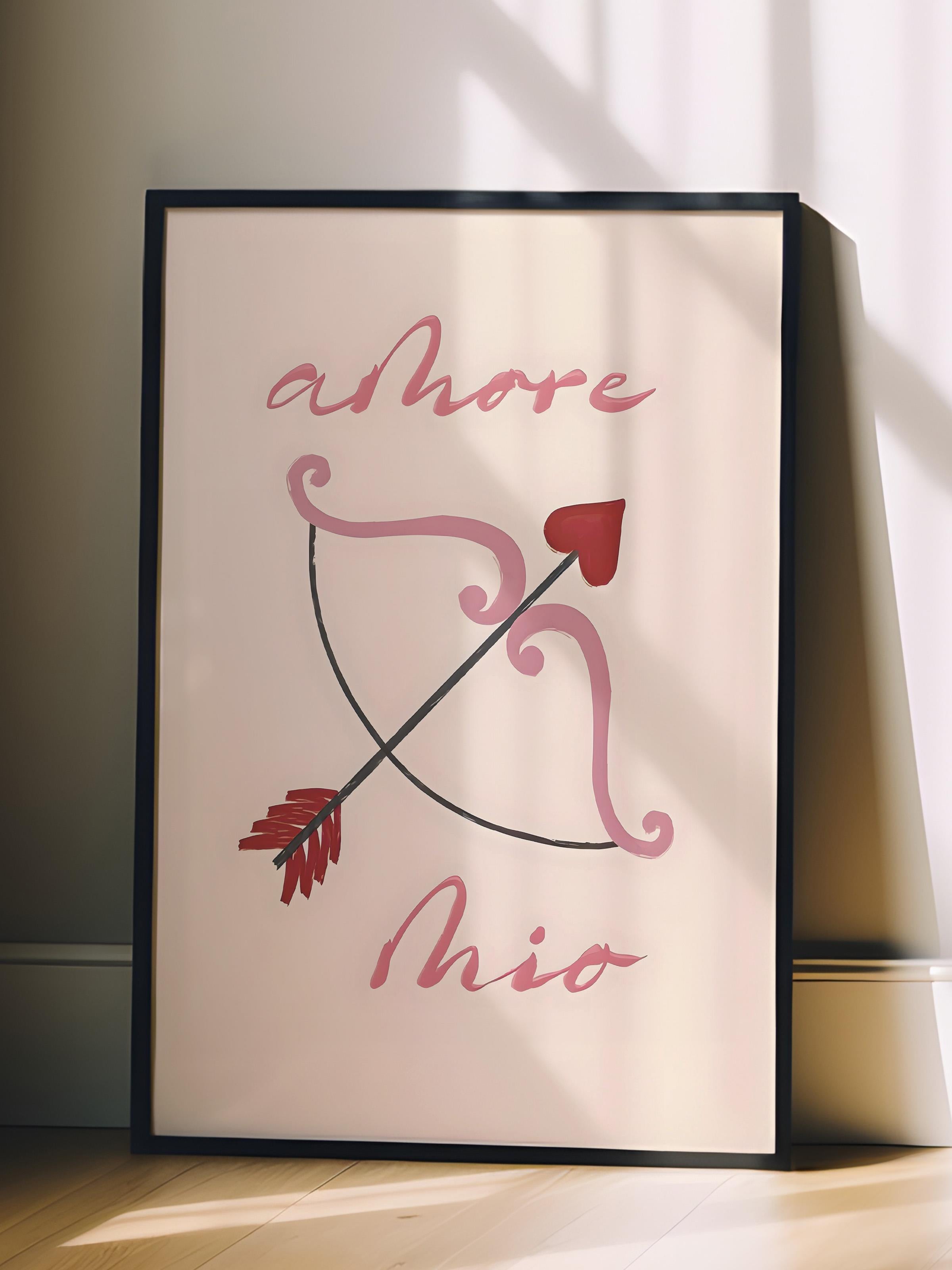Siyah Çerçeveli Tablo, Poster ve Çerçeve Seti, Amore Mio Comfort Serisi NO:108612