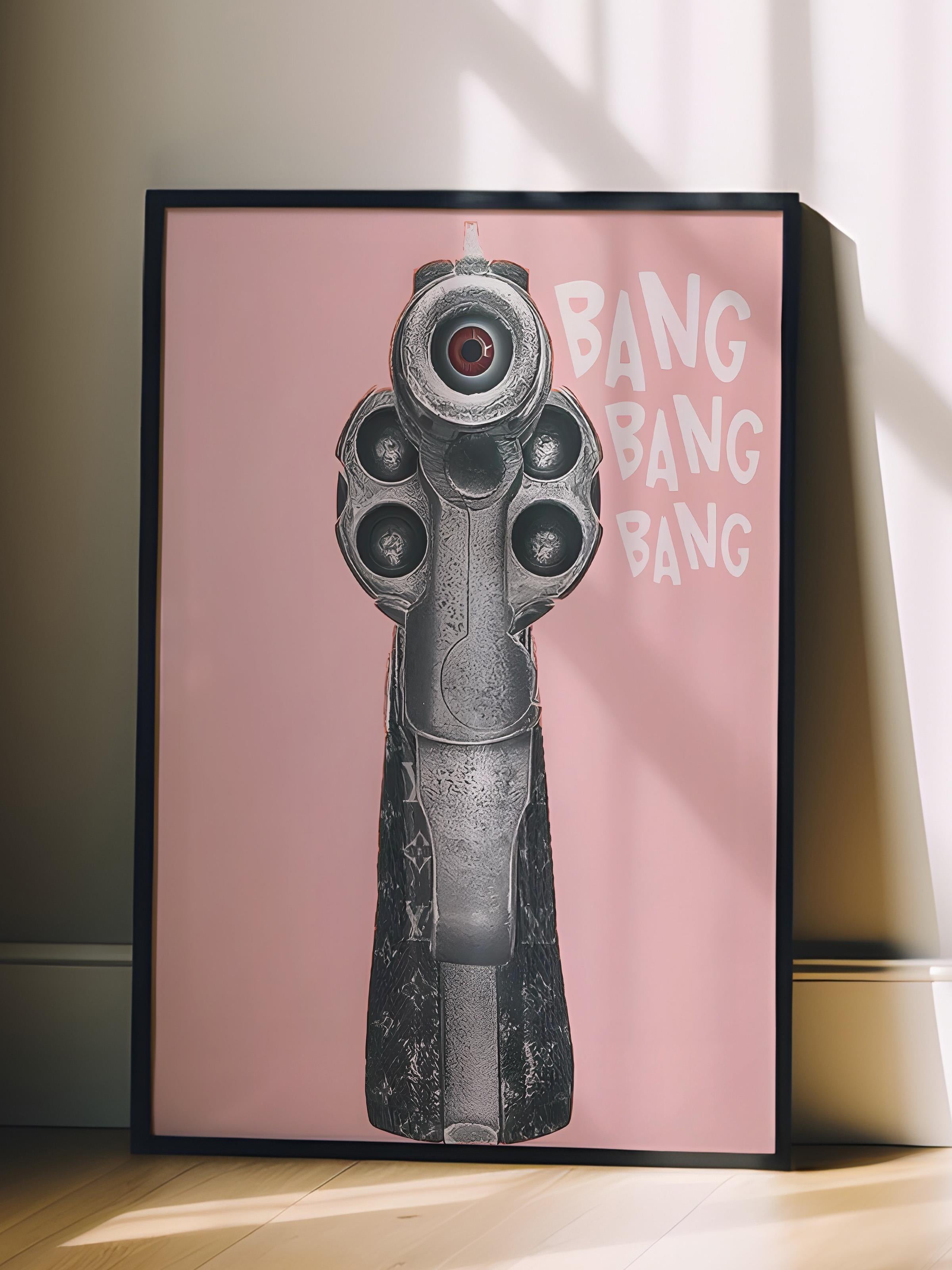 Siyah Çerçeveli Tablo, Poster ve Çerçeve Seti, Bang, Bang, Bang Comfort Serisi NO:108725