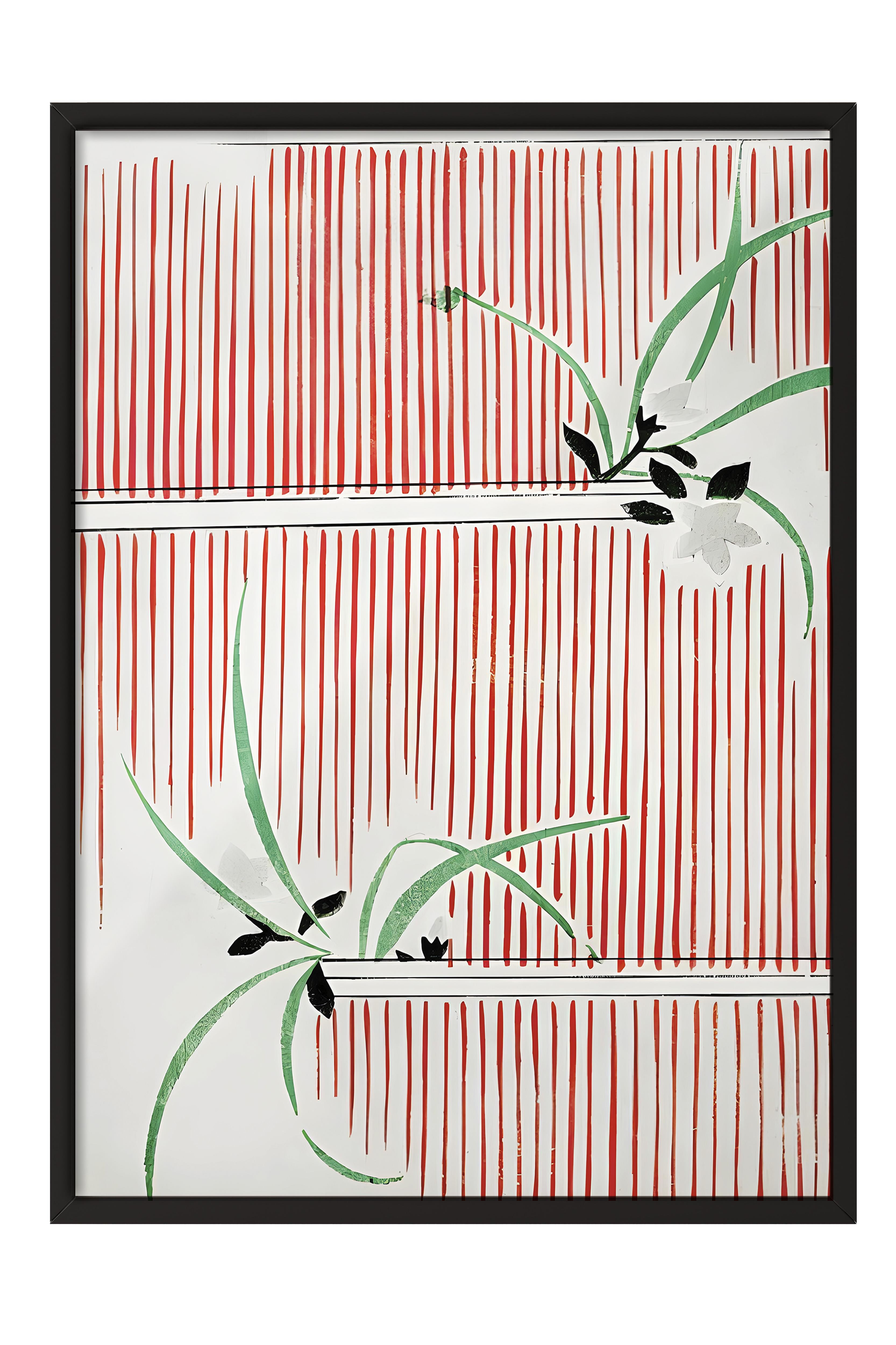Siyah Çerçeveli Tablo, Poster ve Çerçeve Seti, Bijutsu Sekai - Morning Glory Comfort Serisi NO:108721