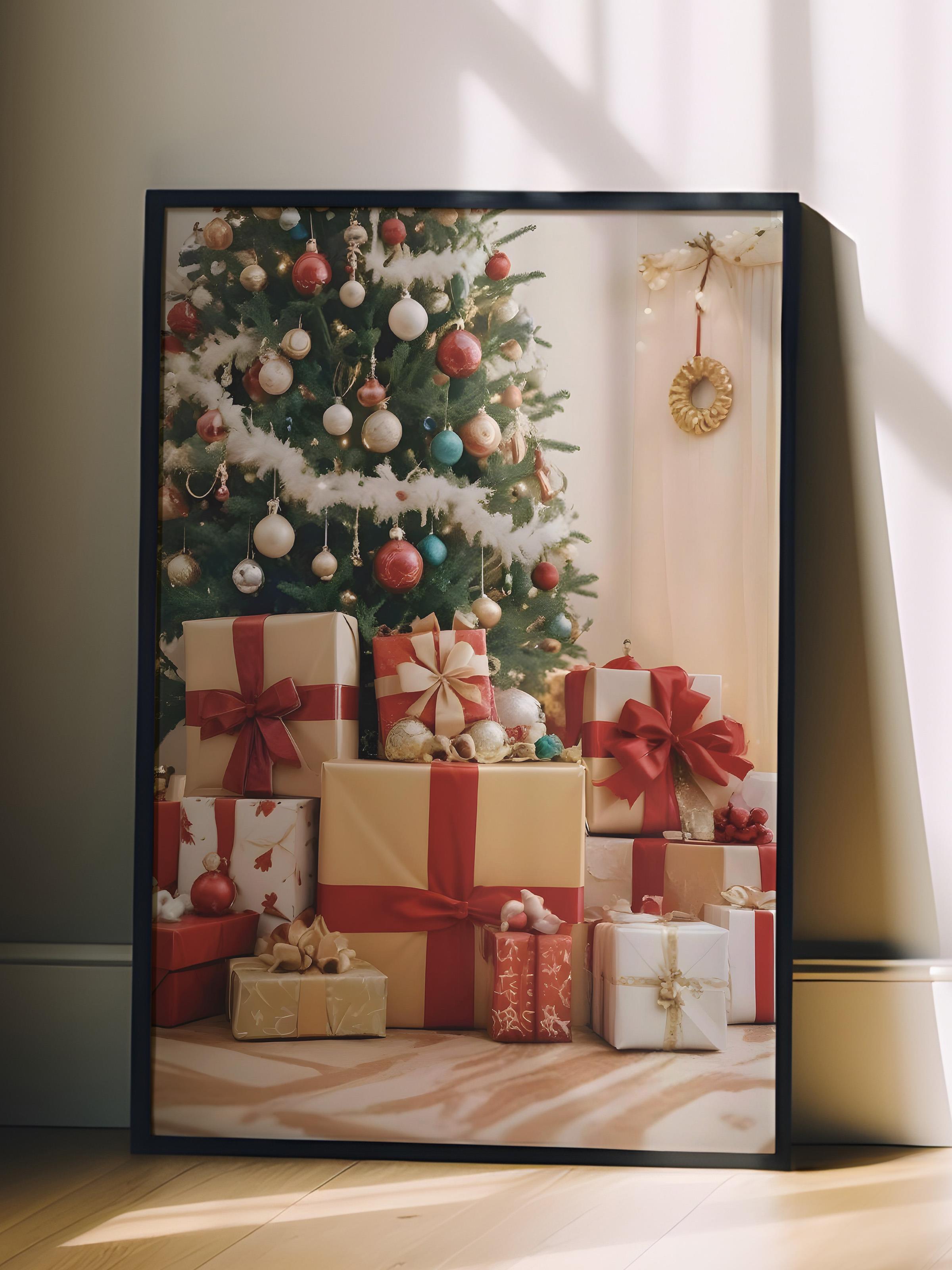 Siyah Çerçeveli Tablo, Yılbaşı Poster, Yılbaşı Dekoru,Christmas Gifts Comfort Serisi NO:108648