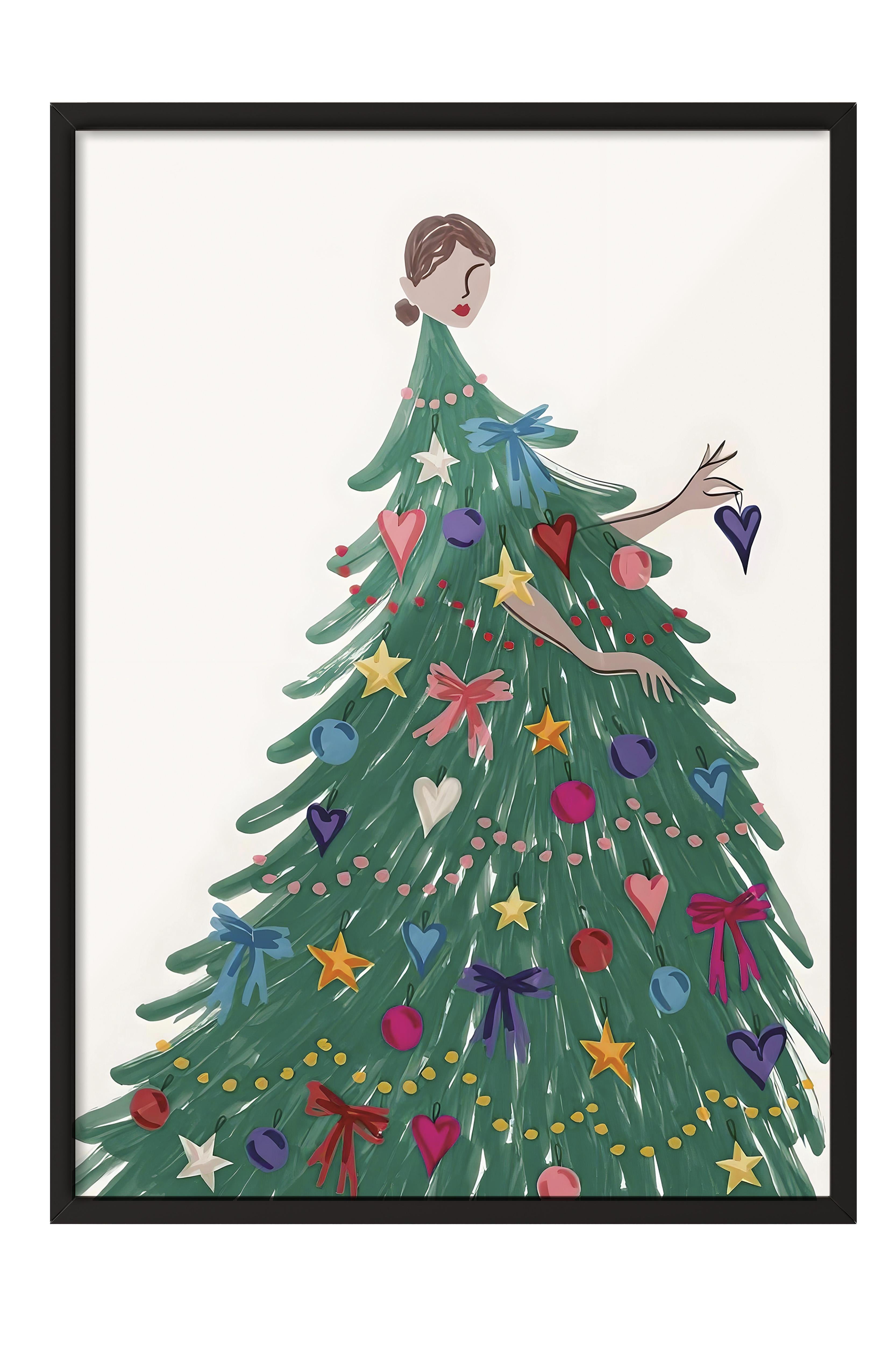 Siyah Çerçeveli Tablo, Çerçeveli Yılbaşı Poster, Dress for the Holidays Comfort Serisi NO:108665