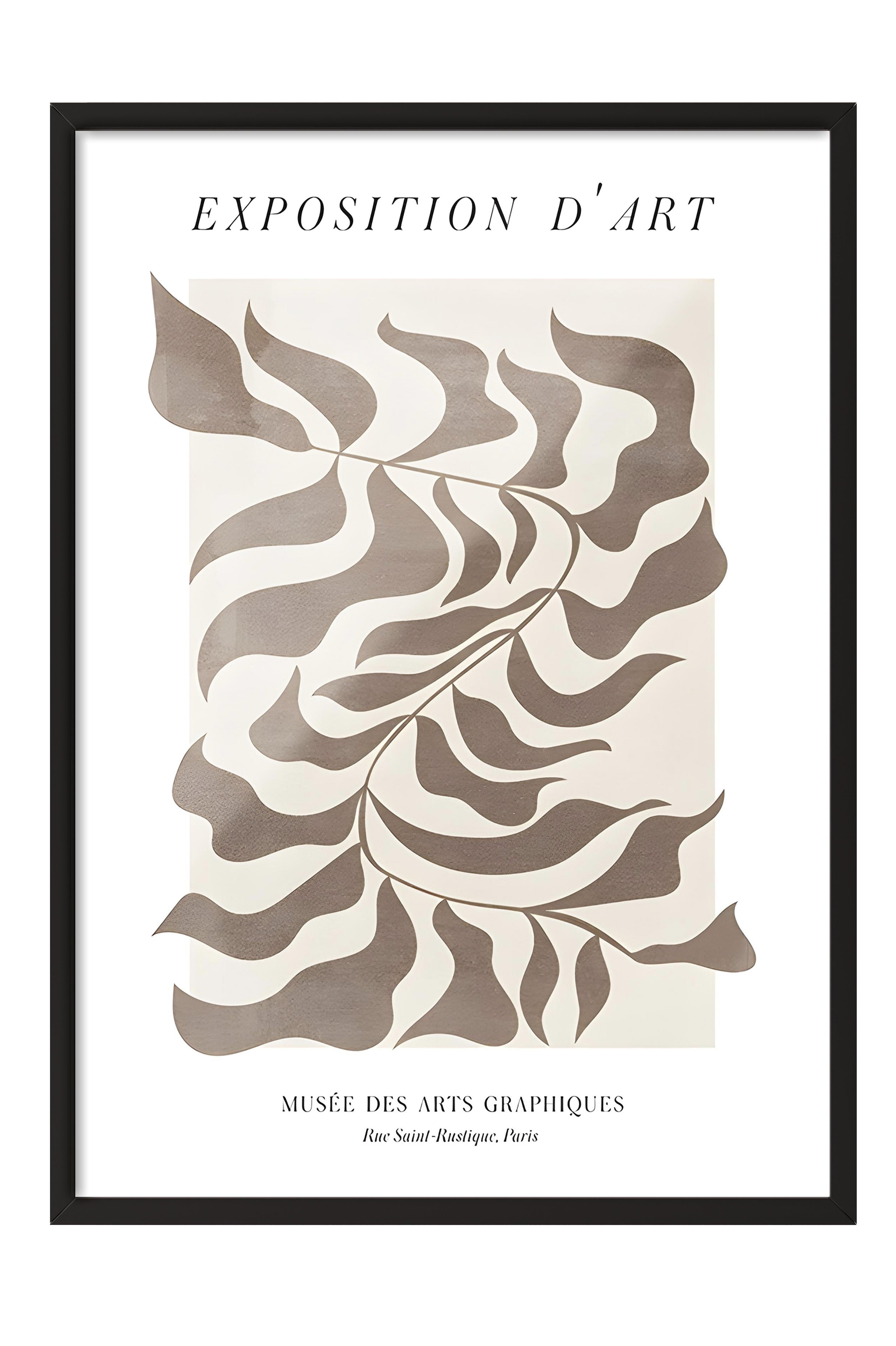 Siyah Çerçeveli Tablo, Poster ve Çerçeve Seti, Exposition D'art Graphique Comfort Serisi NO:108582