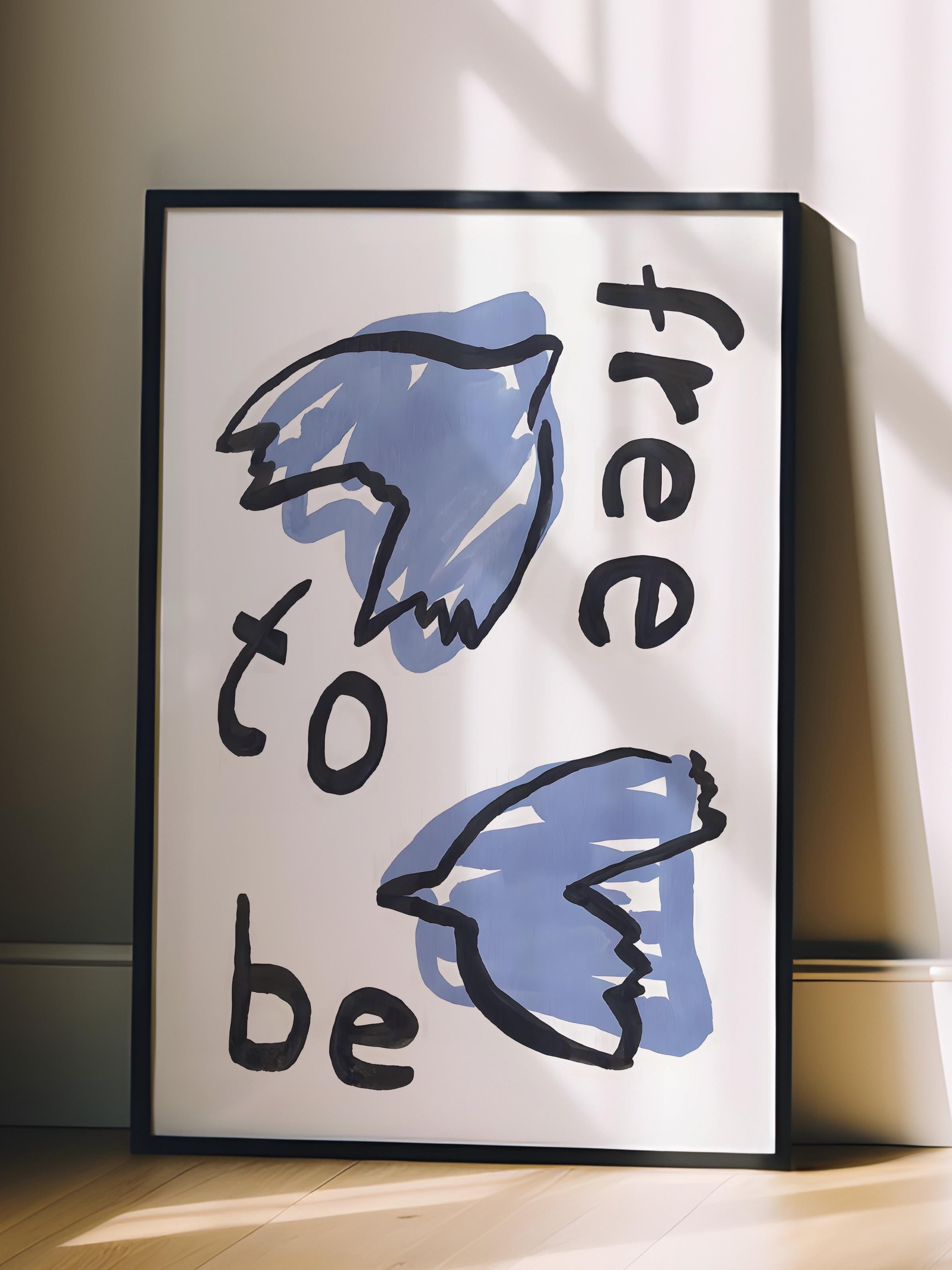 Siyah Çerçeveli Tablo, Poster ve Çerçeve Seti, Free to Be Comfort Serisi NO:108607