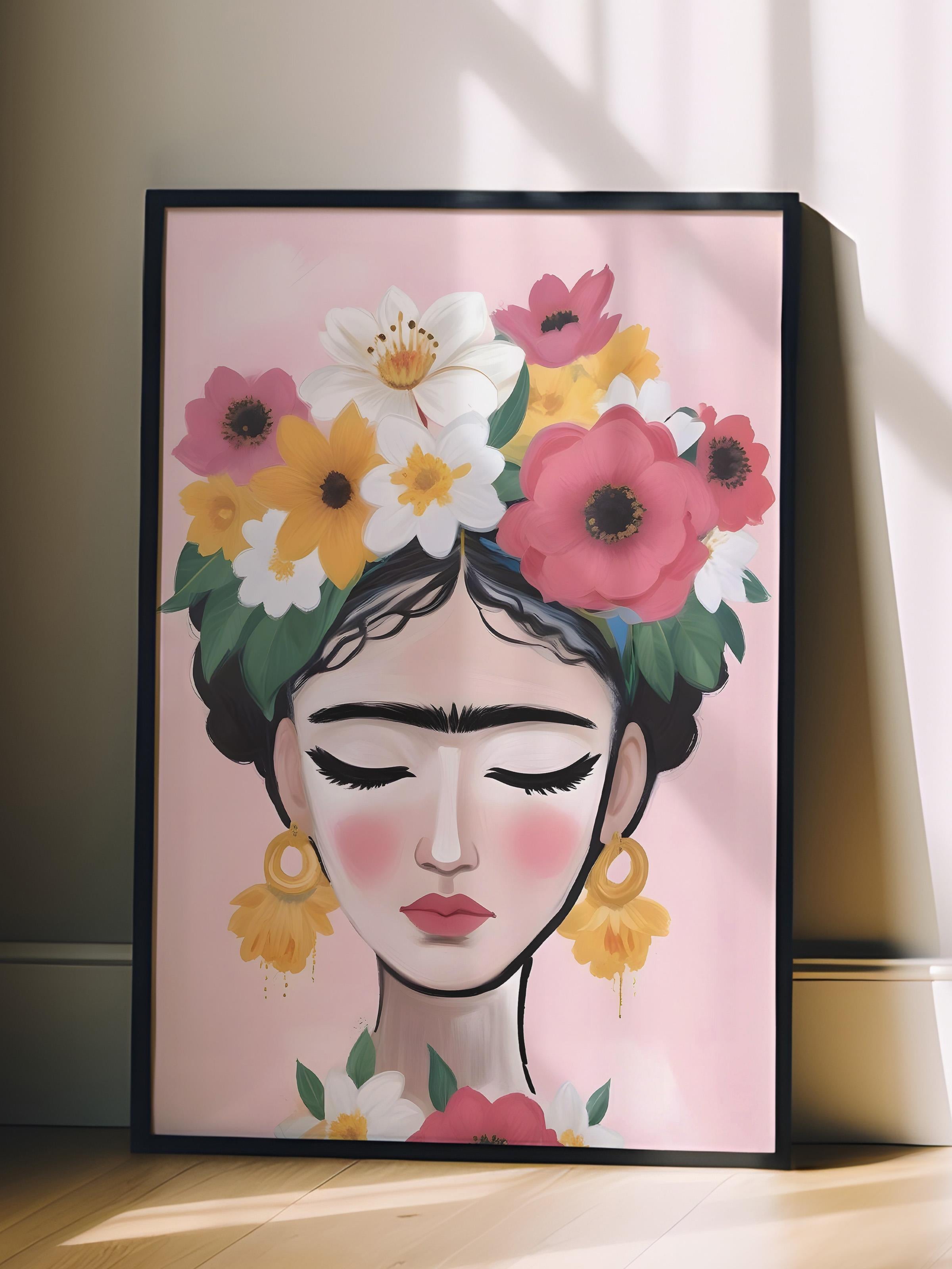 Siyah Çerçeveli Tablo, Poster ve Çerçeve Seti, Frida Art Comfort Serisi NO:108651