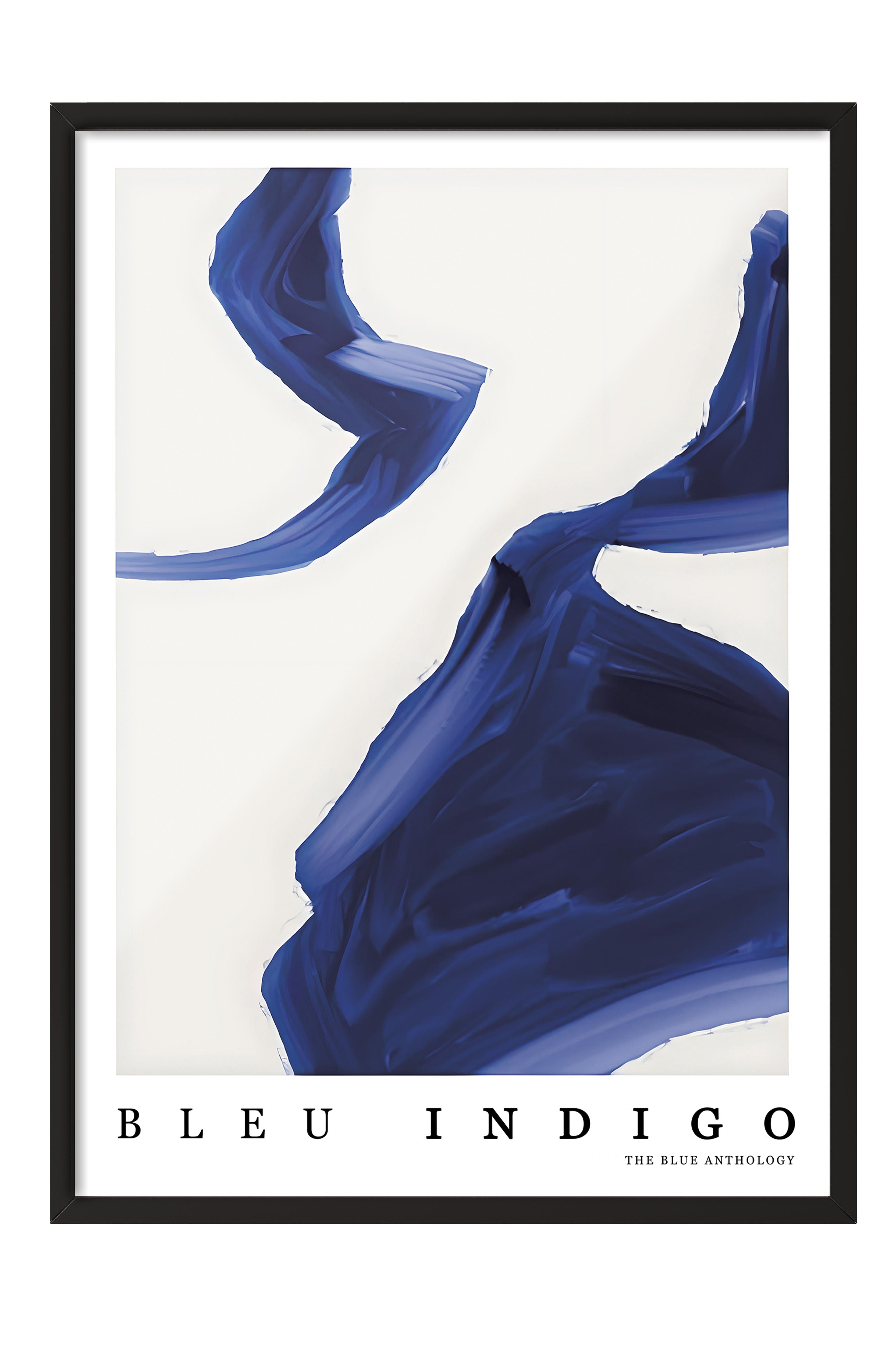 Siyah Çerçeveli Tablo, Poster ve Çerçeve Seti, Indigo Abstract Comfort Serisi NO:108606