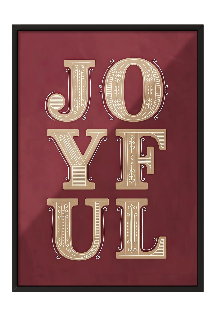 Siyah Çerçeveli Tablo, Çerçeveli Yılbaşı Poster, Yılbaşı Dekoru,Joyful Comfort Serisi NO:108645