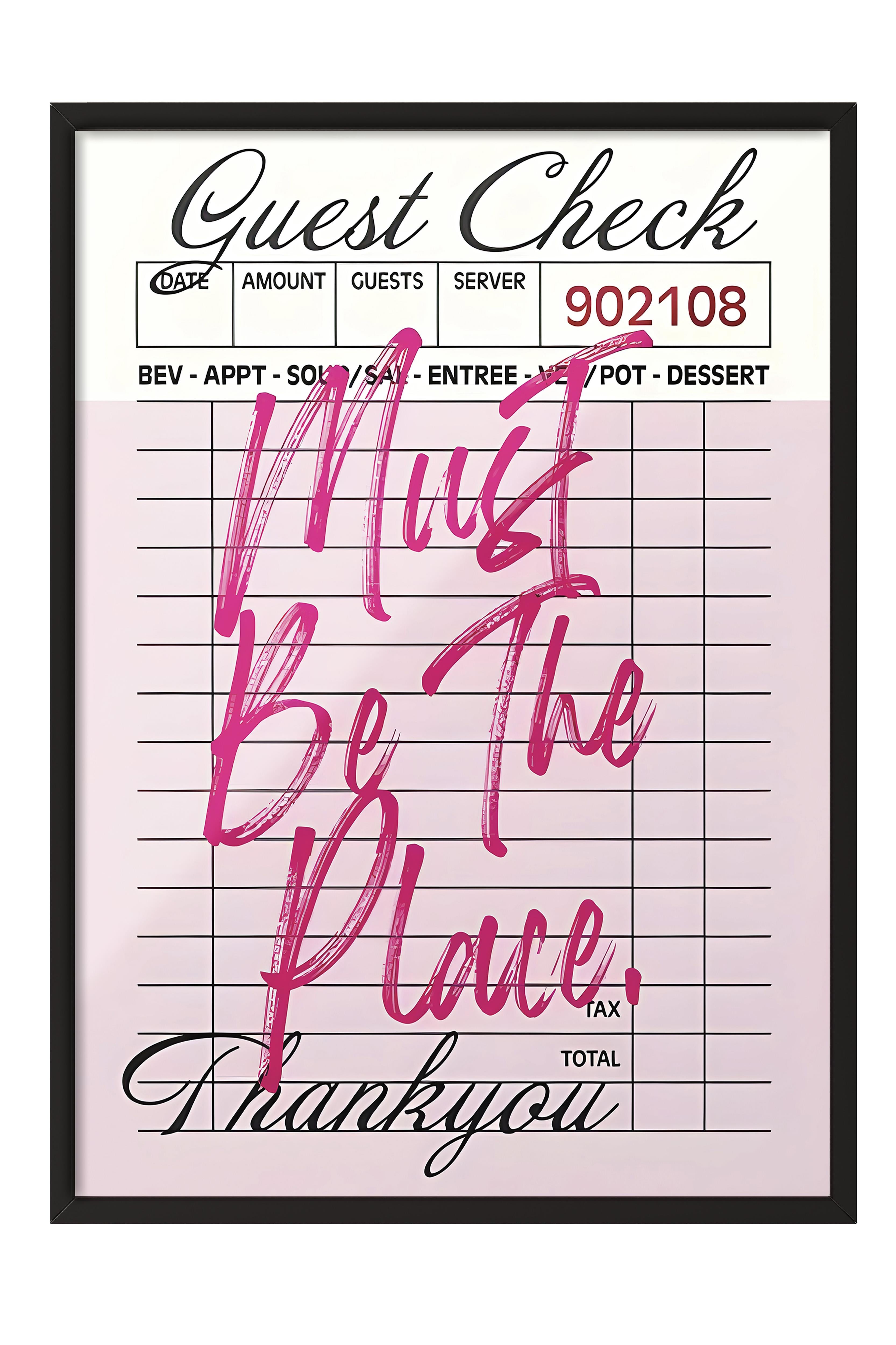 Siyah Çerçeveli Tablo, Poster ve Çerçeve Seti, Must be the place Comfort Serisi NO:108728