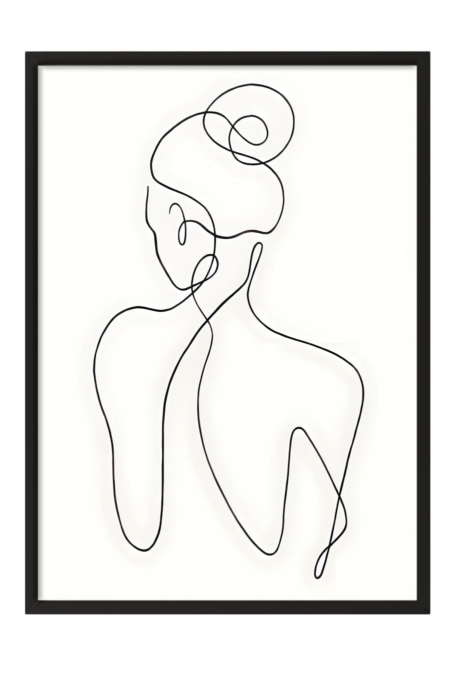 Siyah Çerçeveli Tablo, Poster ve Çerçeve Seti, One Line Art No 1 Comfort Serisi NO:108653