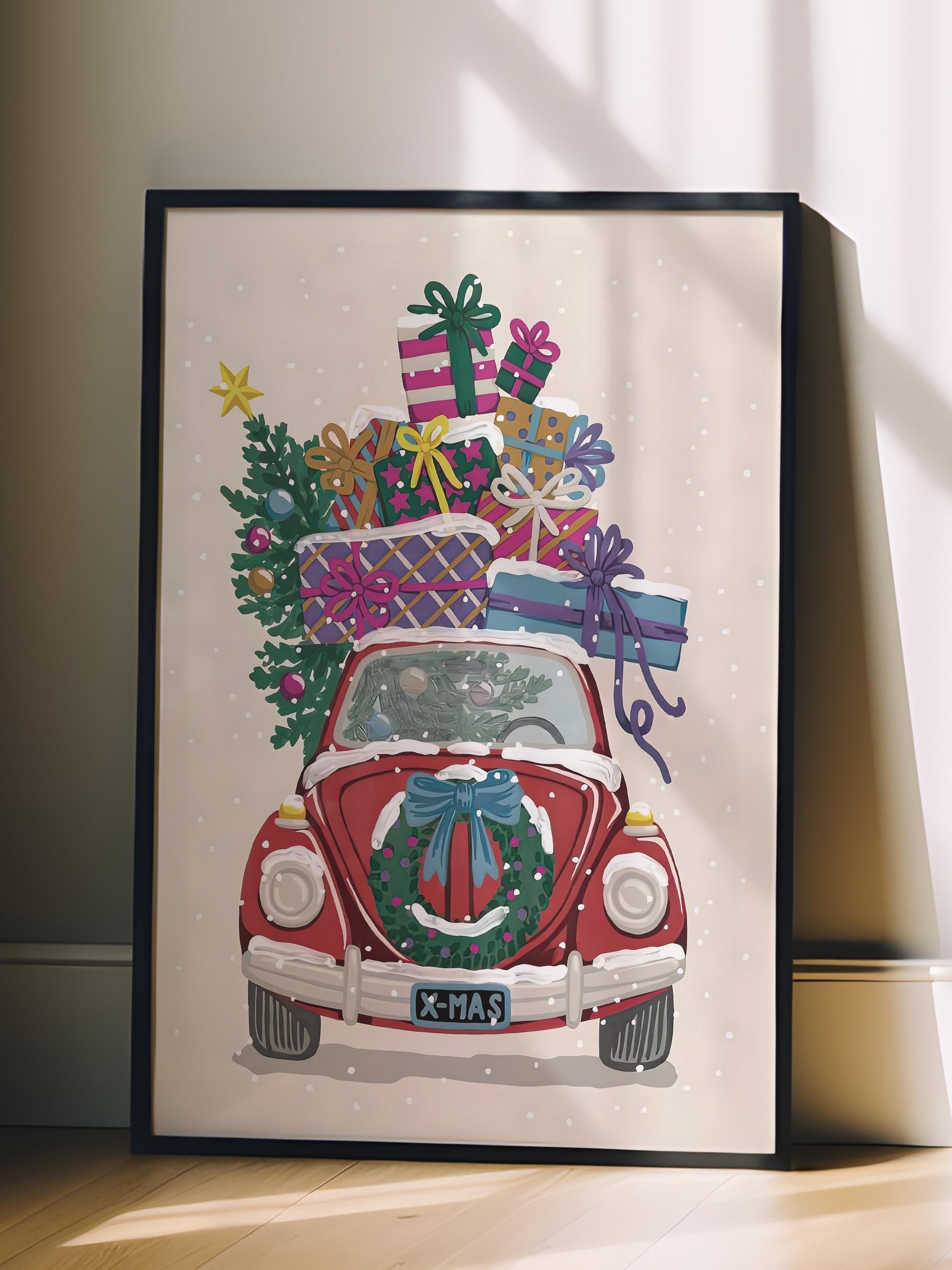 Siyah Çerçeveli Tablo, Yılbaşı Poster, Yılbaşı Dekoru,Ready for Christmas Comfort Serisi NO:108664