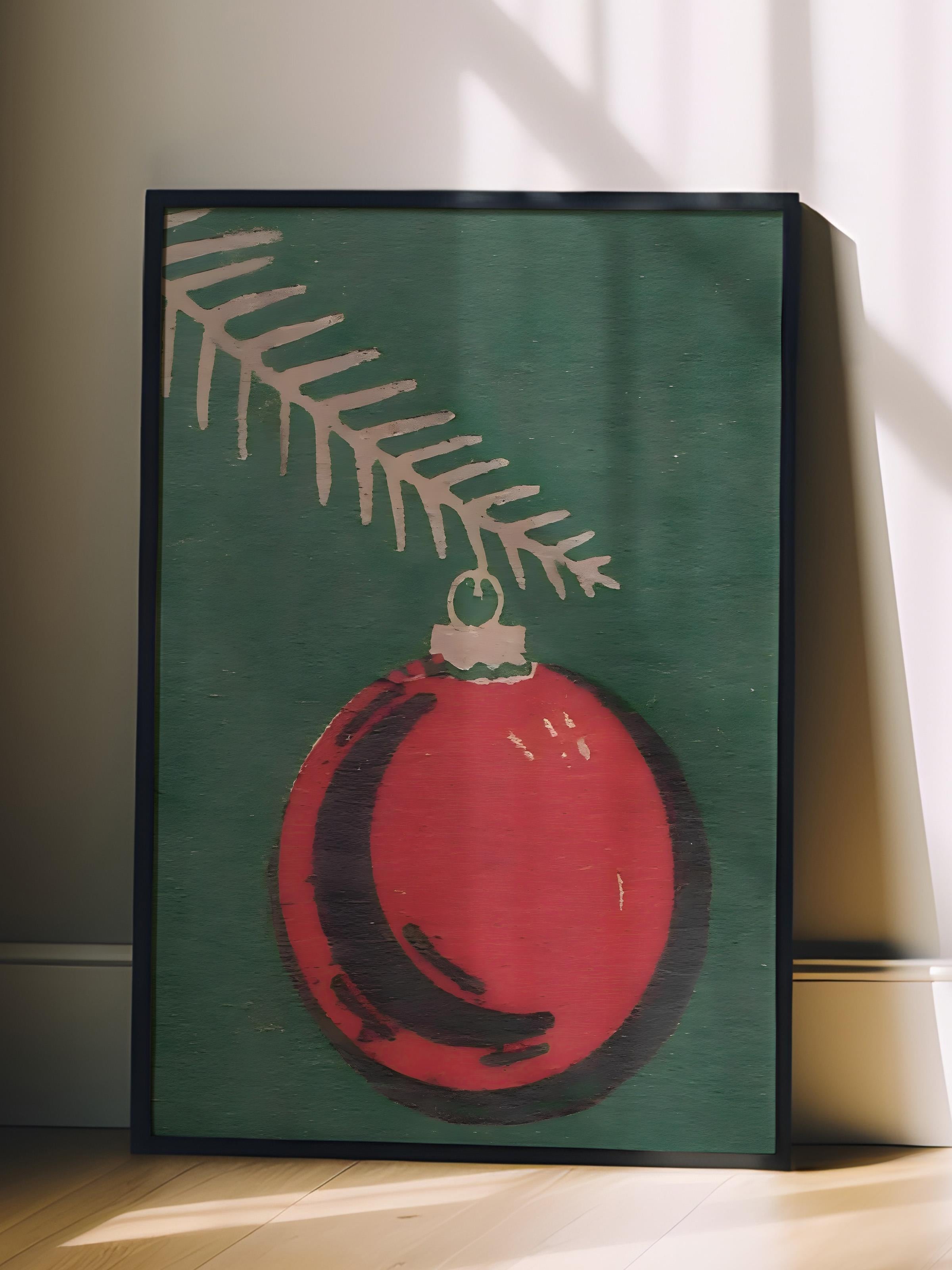 Siyah Çerçeveli Tablo, Yılbaşı Poster, Yılbaşı Dekoru,Retro Christmas Comfort Serisi NO:108682