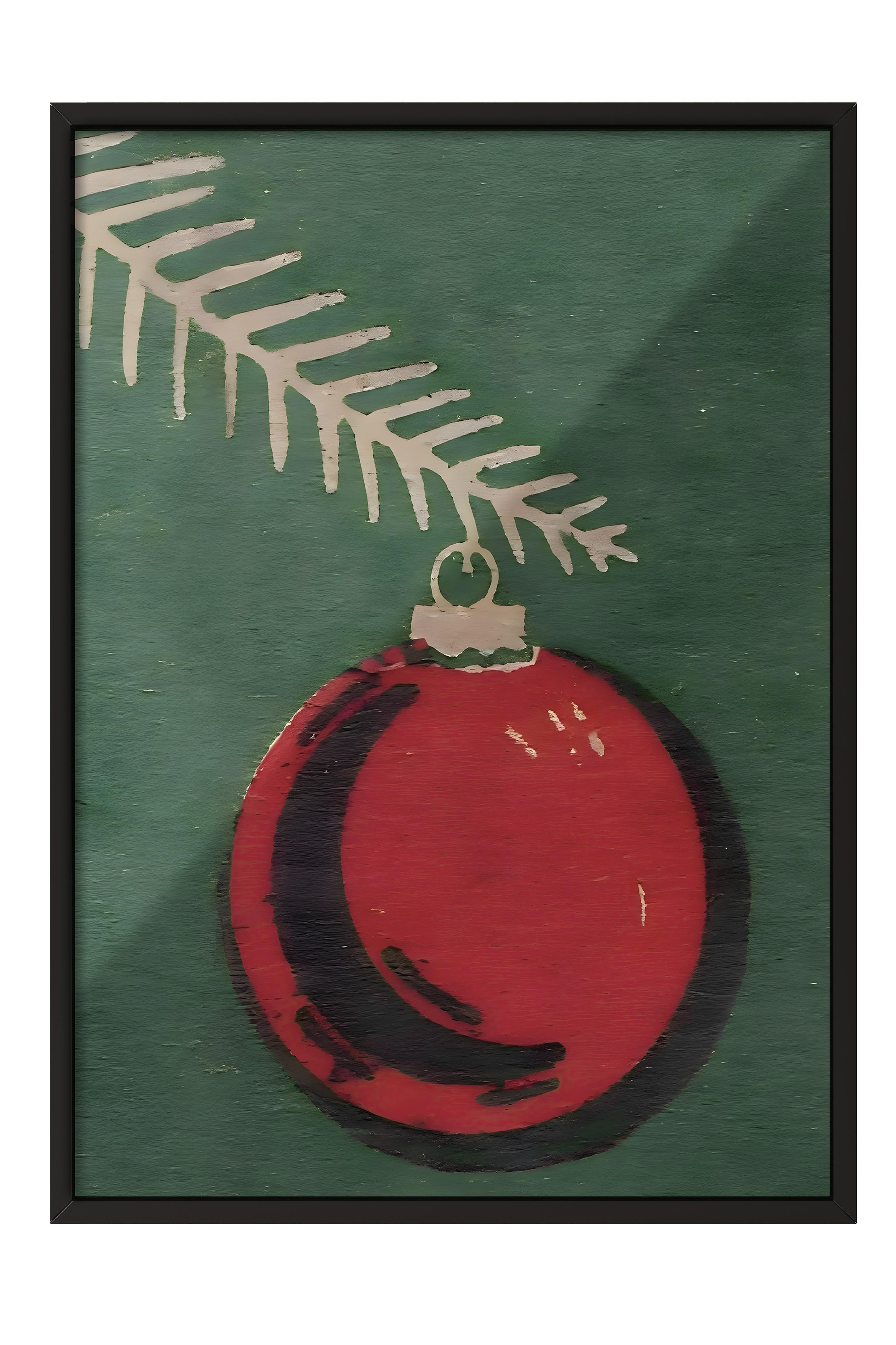 Siyah Çerçeveli Tablo, Yılbaşı Poster, Yılbaşı Dekoru,Retro Christmas Comfort Serisi NO:108682