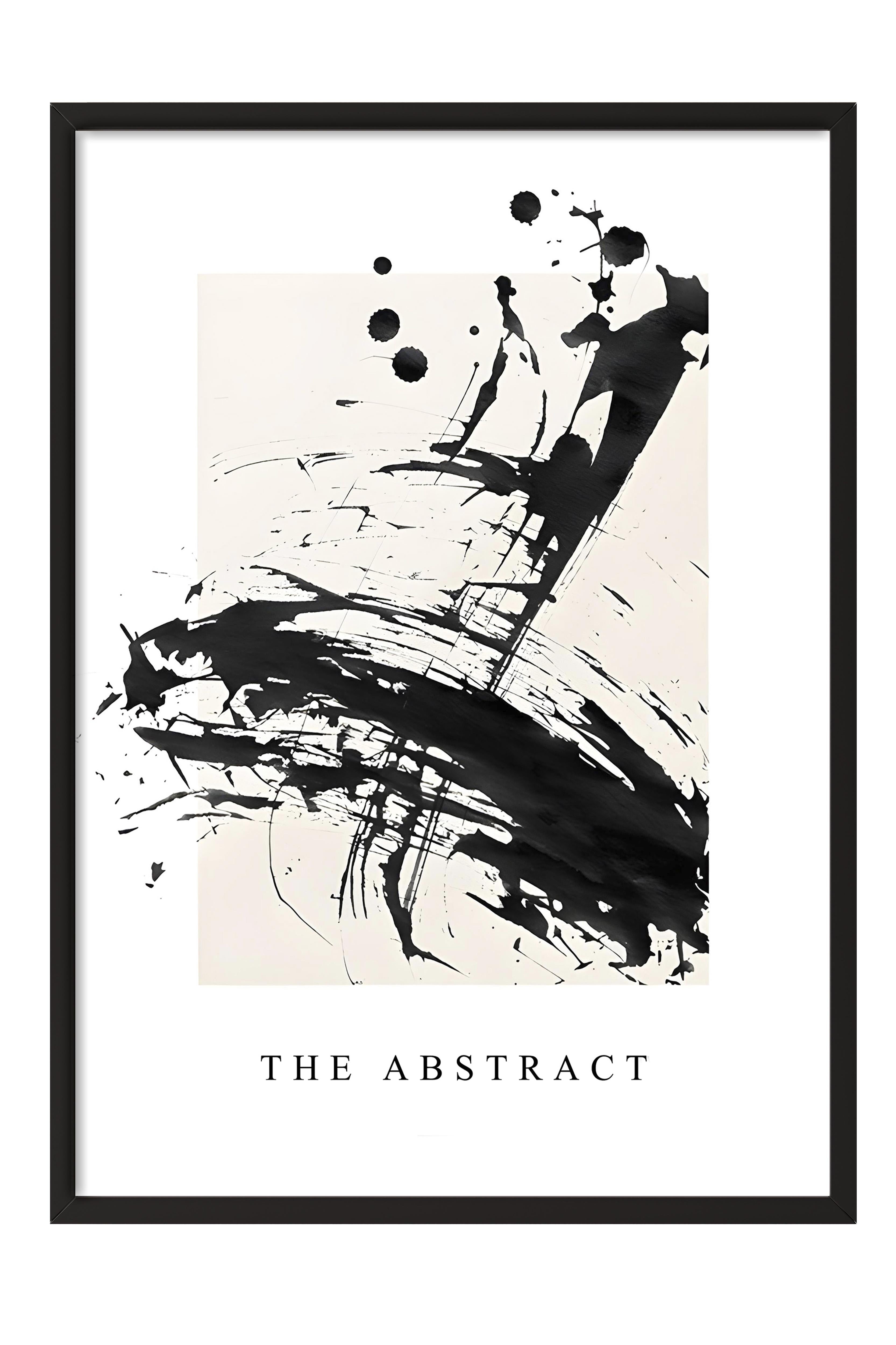Siyah Çerçeveli Tablo, Poster ve Çerçeve Seti, The Abstract Comfort Serisi NO:108572
