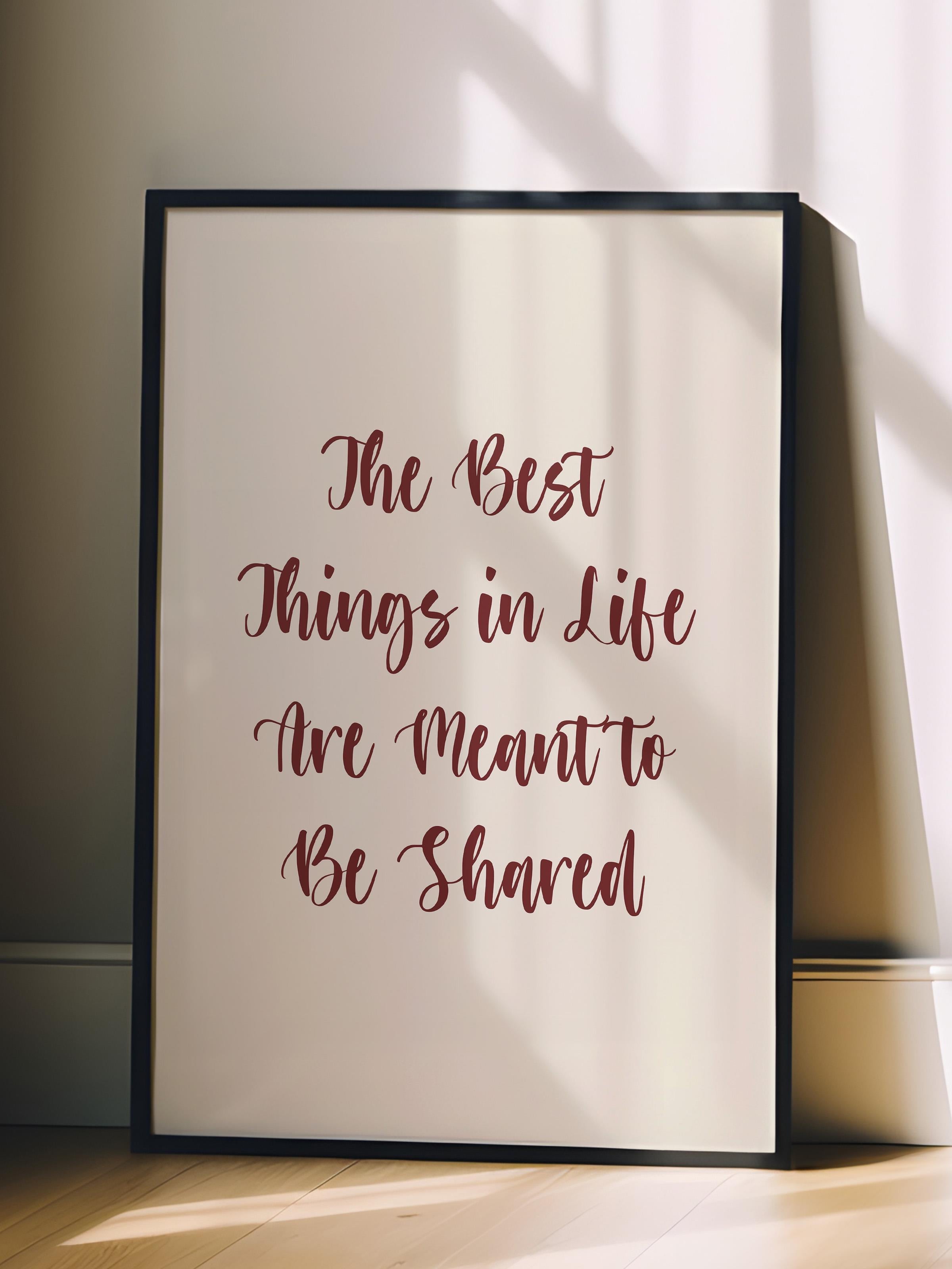 Siyah Çerçeveli Tablo, Çerçeveli Yılbaşı Poster, The Best Things in Life Comfort Serisi NO:108630