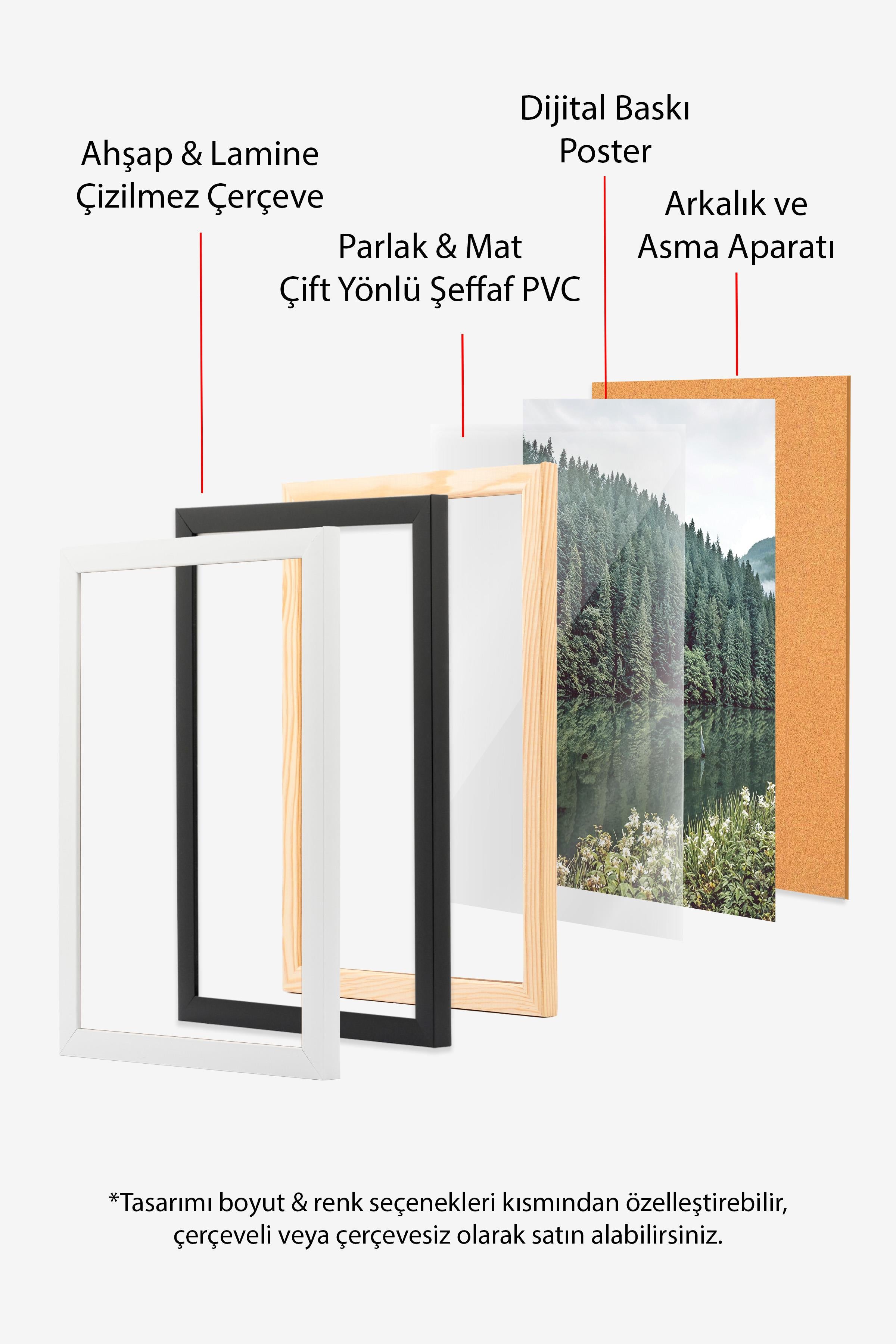 Siyah Çerçeveli Tablo, Poster ve Çerçeve Seti, The Growth Comfort Serisi NO:108685