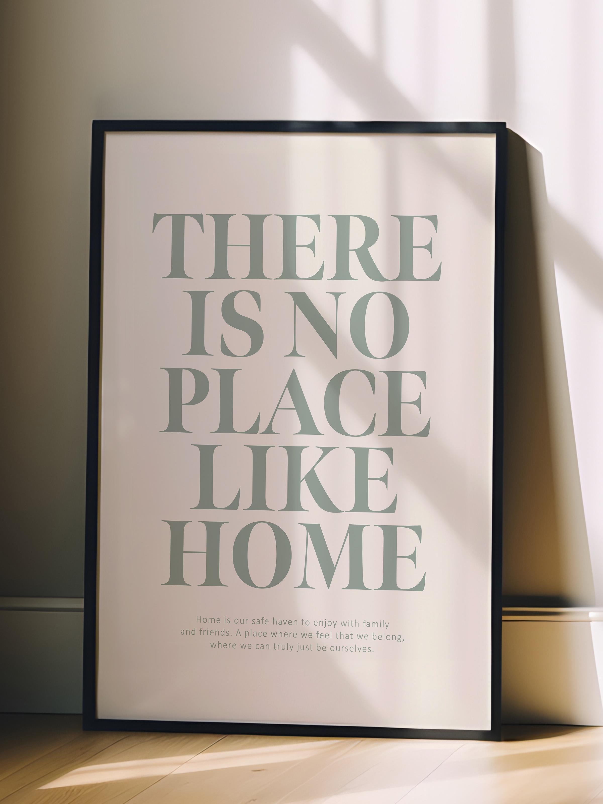 Siyah Çerçeveli Tablo, Poster ve Çerçeve Seti, There Is No Place Like Home Comfort Serisi NO:108596