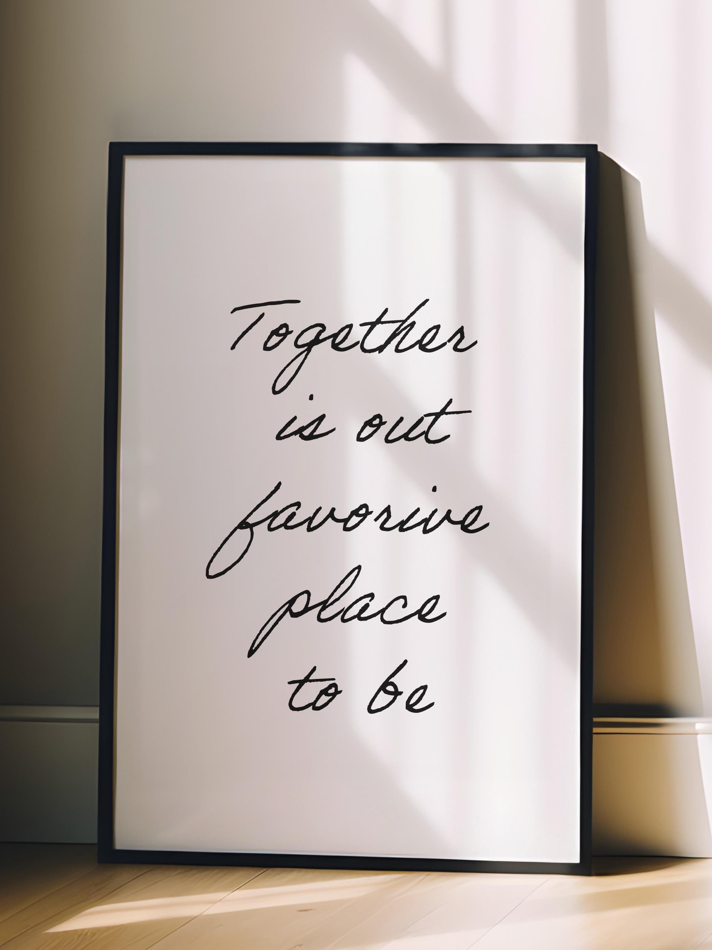 Siyah Çerçeveli Tablo, Poster ve Çerçeve Seti, Together Comfort Serisi NO:108657