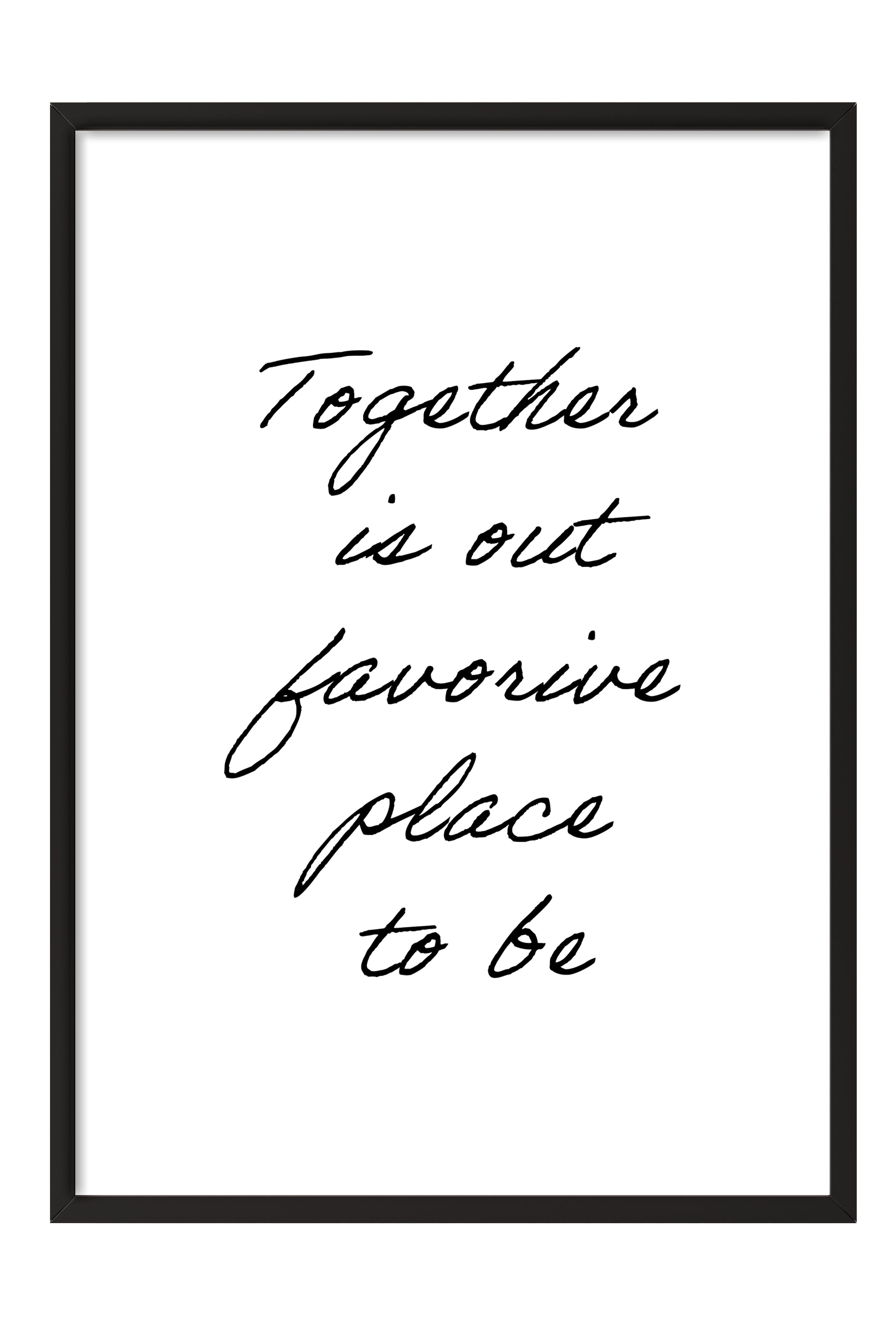 Siyah Çerçeveli Tablo, Poster ve Çerçeve Seti, Together Comfort Serisi NO:108657