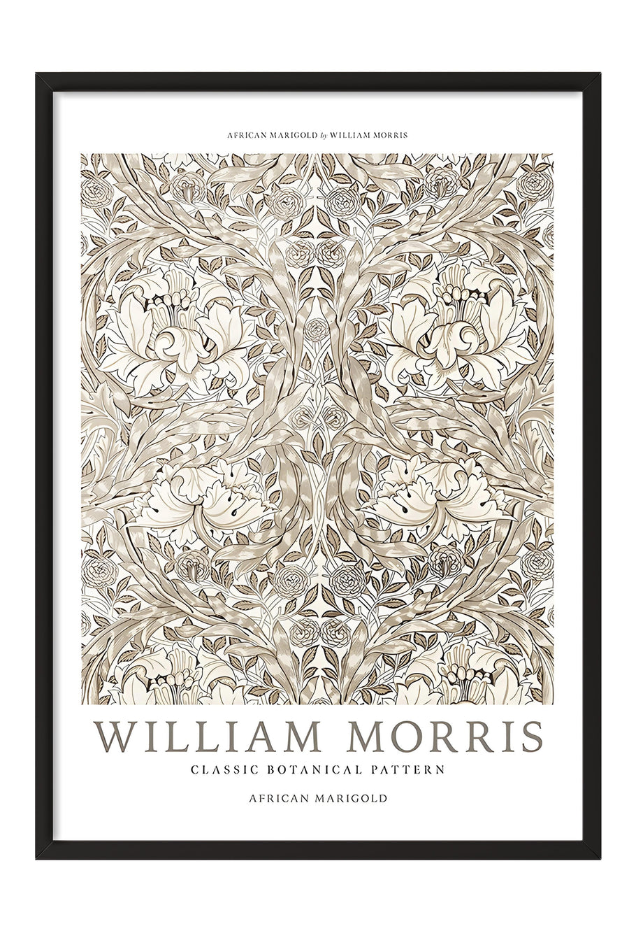 William Morris Poster – Siyah Çerçeveli Tablo