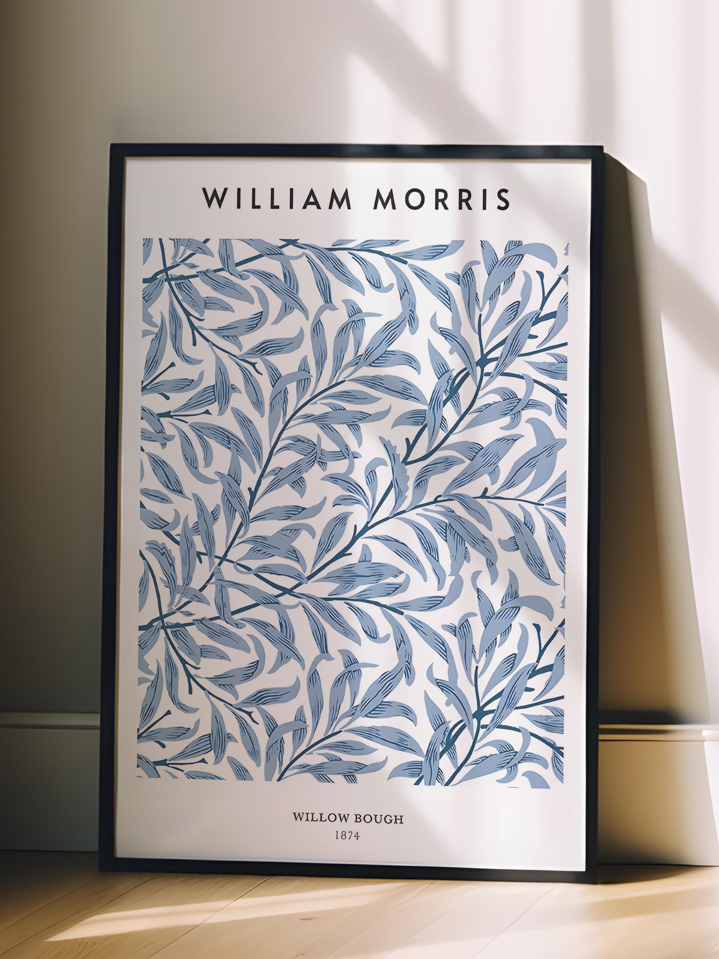 Siyah Çerçeveli Tablo, Poster ve Çerçeve Seti, William Morris - Willow Bough Comfort Serisi NO:108575