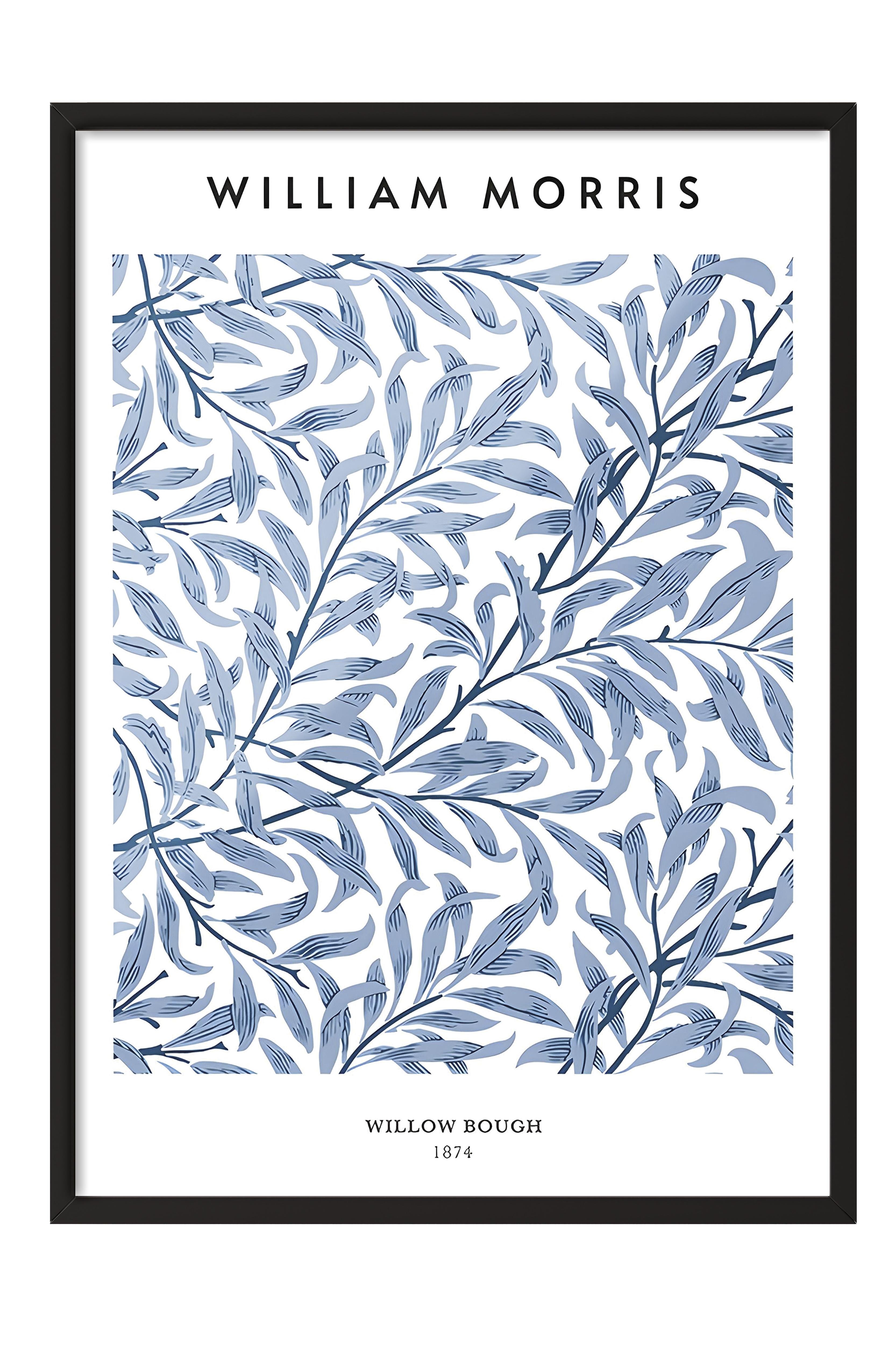 Siyah Çerçeveli Tablo, Poster ve Çerçeve Seti, William Morris - Willow Bough Comfort Serisi NO:108575