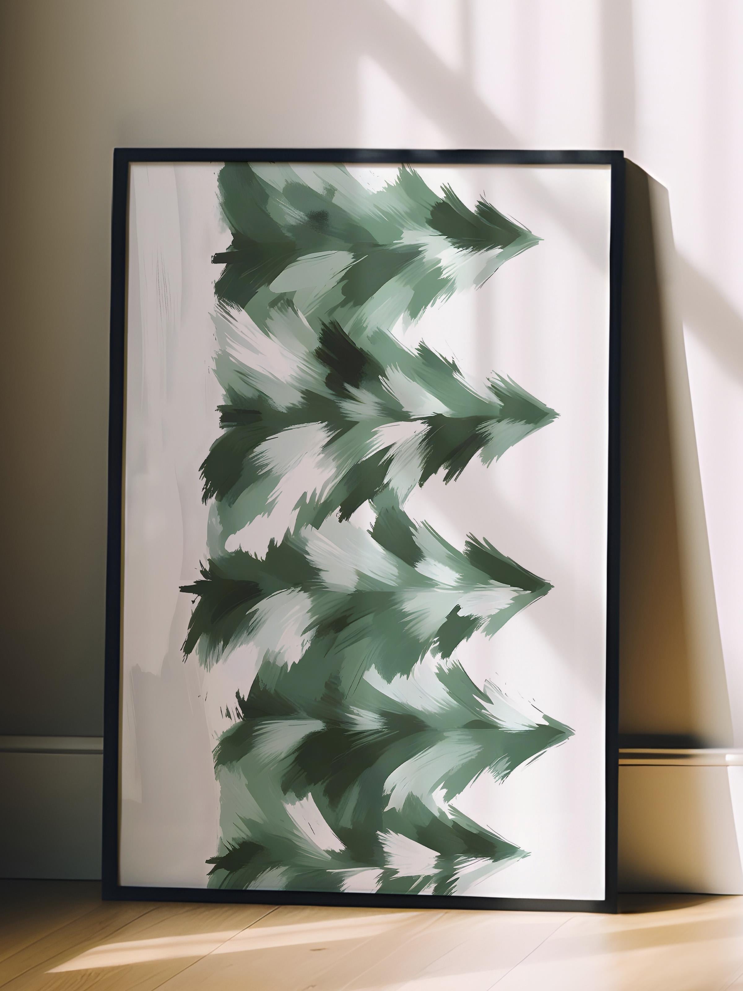 Siyah Çerçeveli Tablo, Yılbaşı Poster, Yılbaşı Dekoru,Winter Woods Comfort Serisi NO:108623