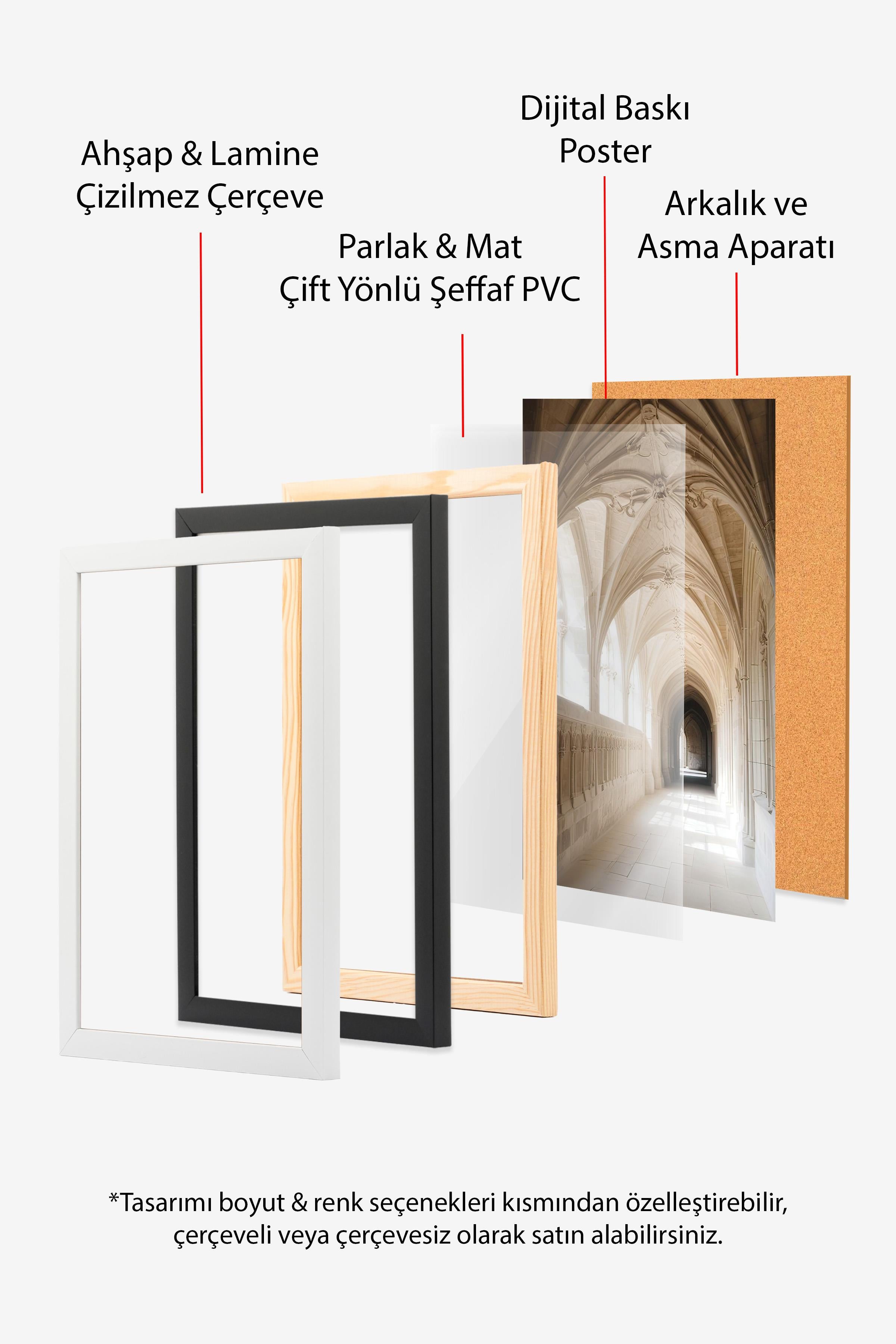 Siyah Çerçeveli Tablo, Poster ve Çerçeve Seti, Yılbaşı Comfort Serisi NO:108736