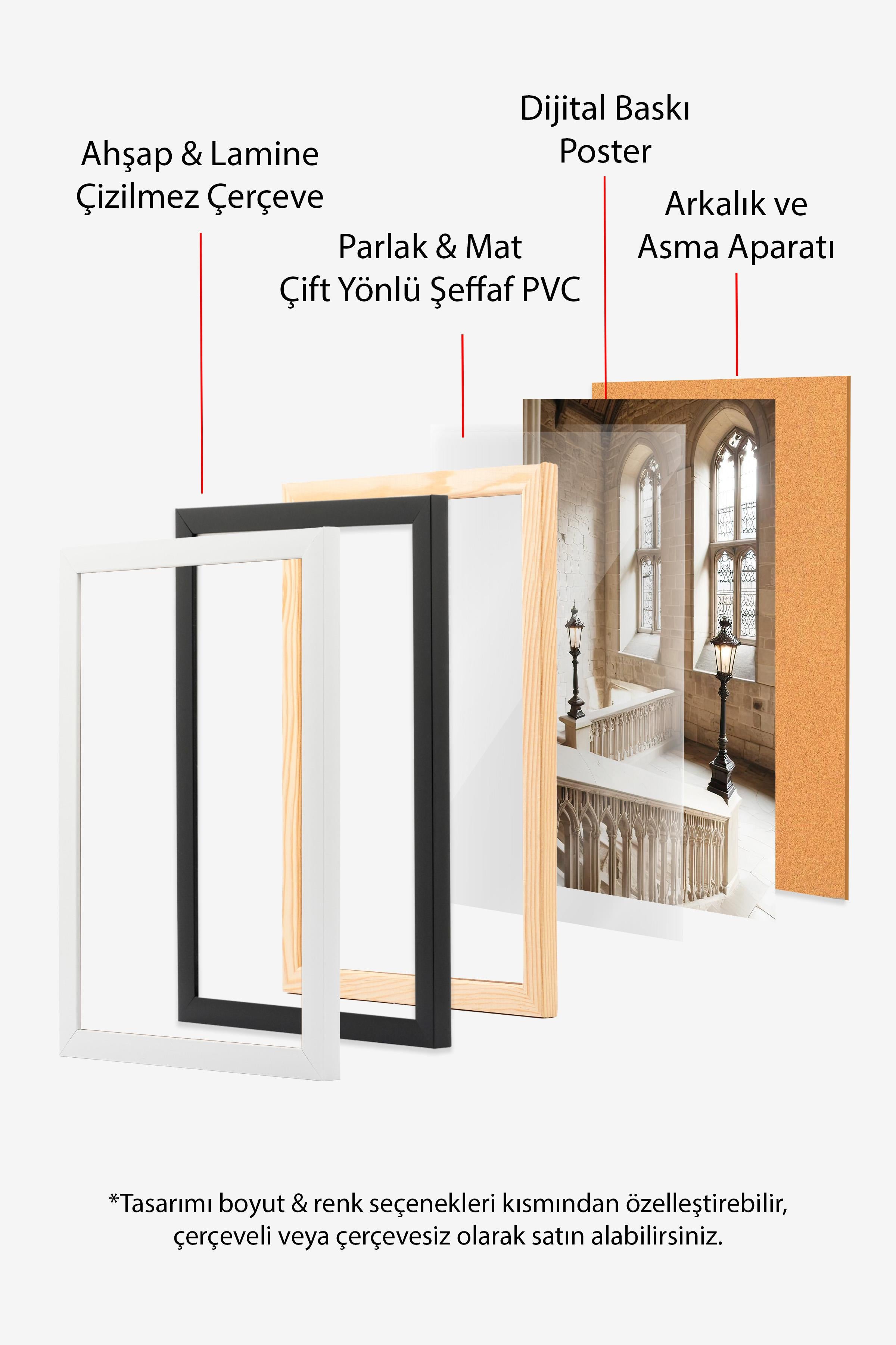 Siyah Çerçeveli Tablo, Poster ve Çerçeve Seti, Yılbaşı Comfort Serisi NO:108746