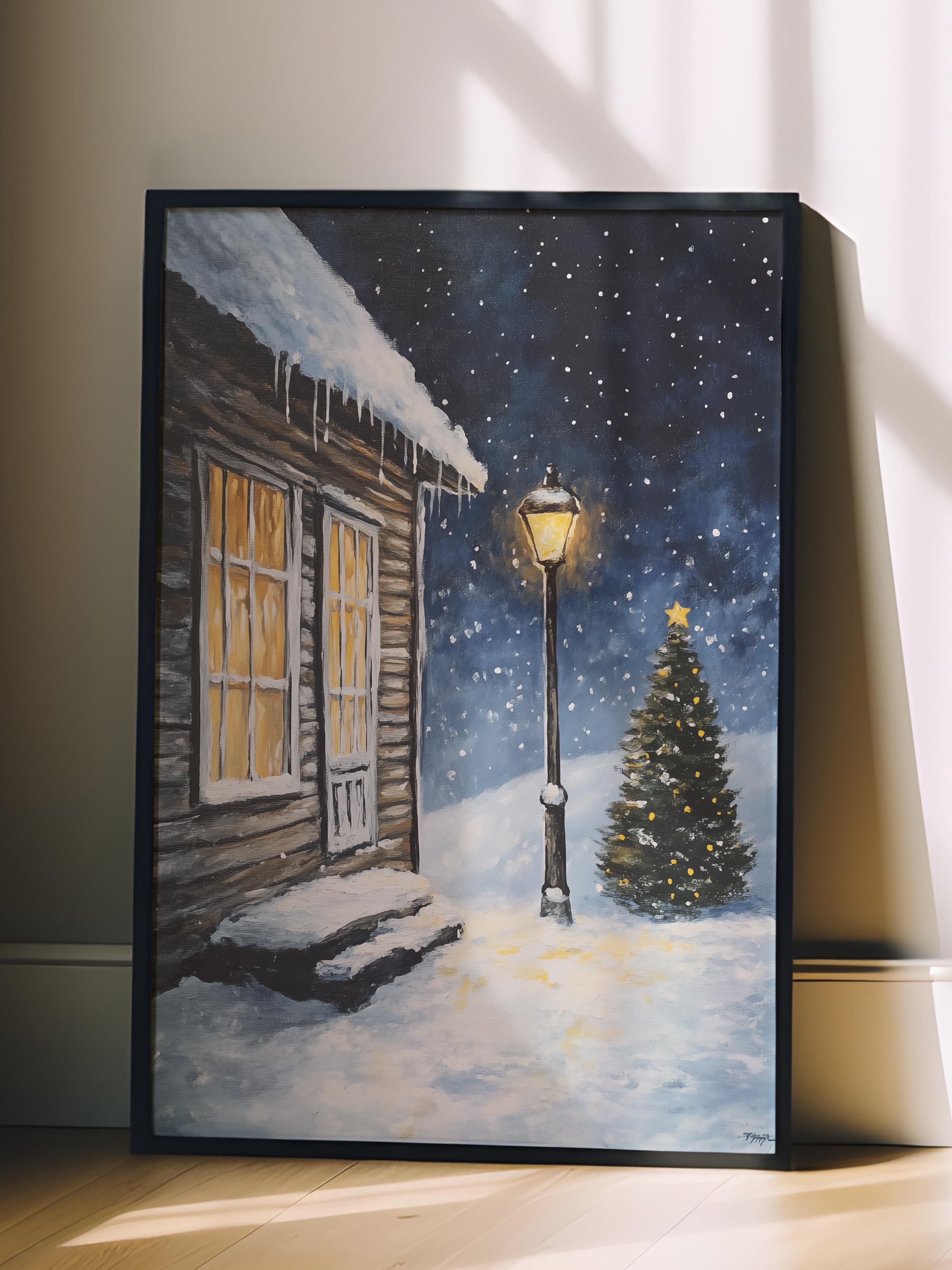 Siyah Çerçeveli Tablo, Poster ve Çerçeve Seti, Yılbaşı Comfort Serisi NO:108754
