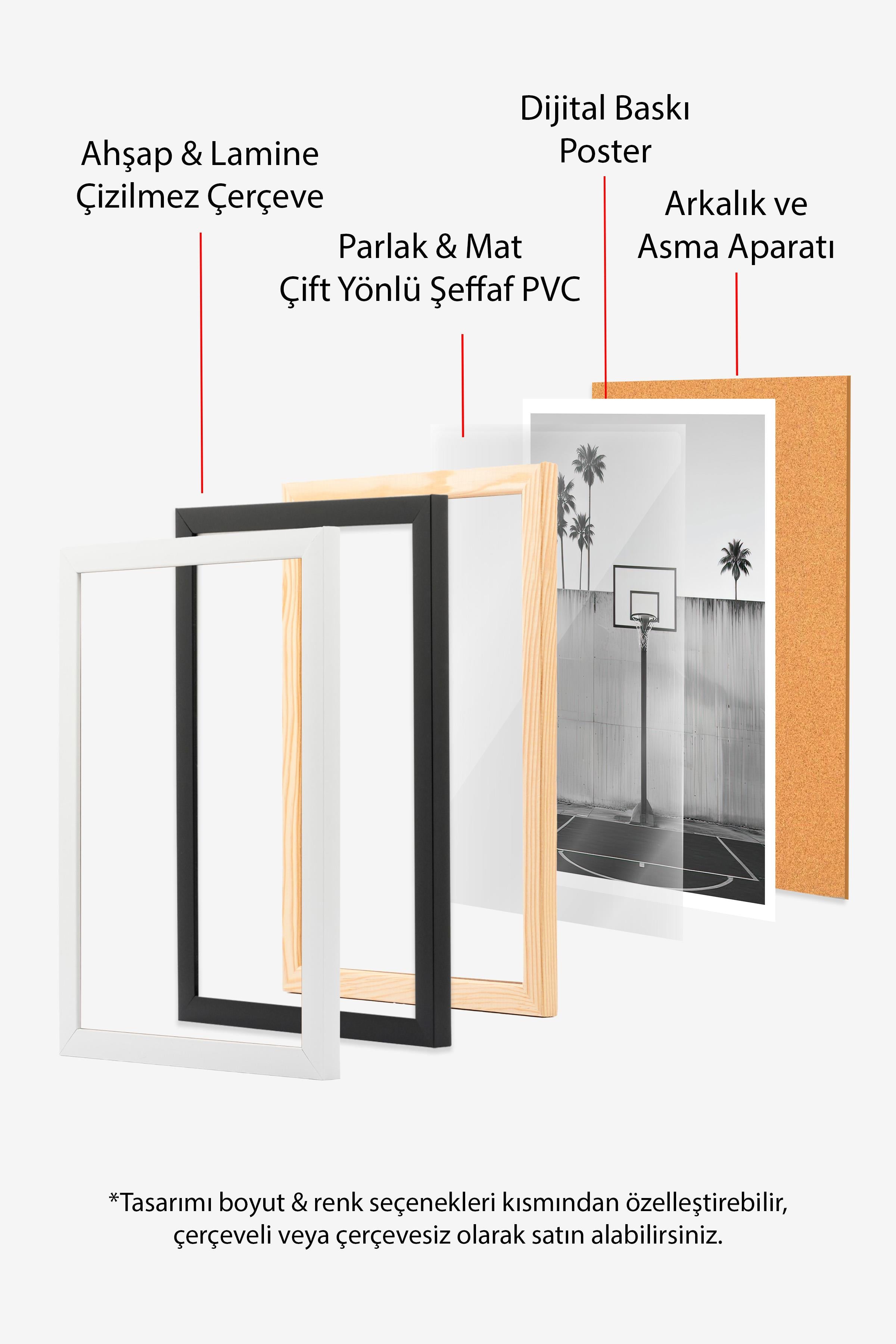 Siyah Çerçeveli Tablo, Poster ve Çerçeve Seti, Yılbaşı Comfort Serisi NO:108778