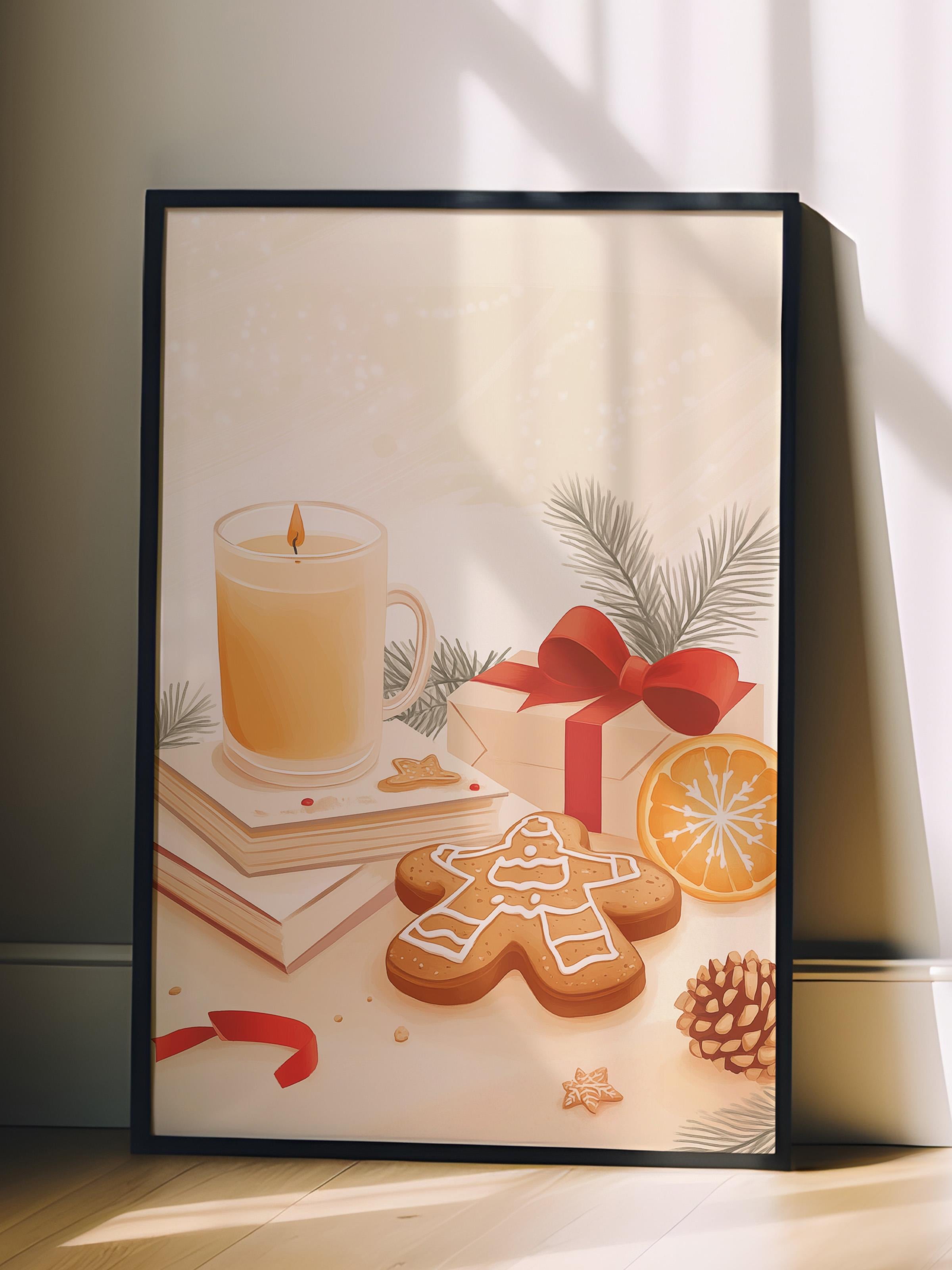 Siyah Çerçeveli Tablo, Poster ve Çerçeve Seti, Yılbaşı Comfort Serisi NO:108779
