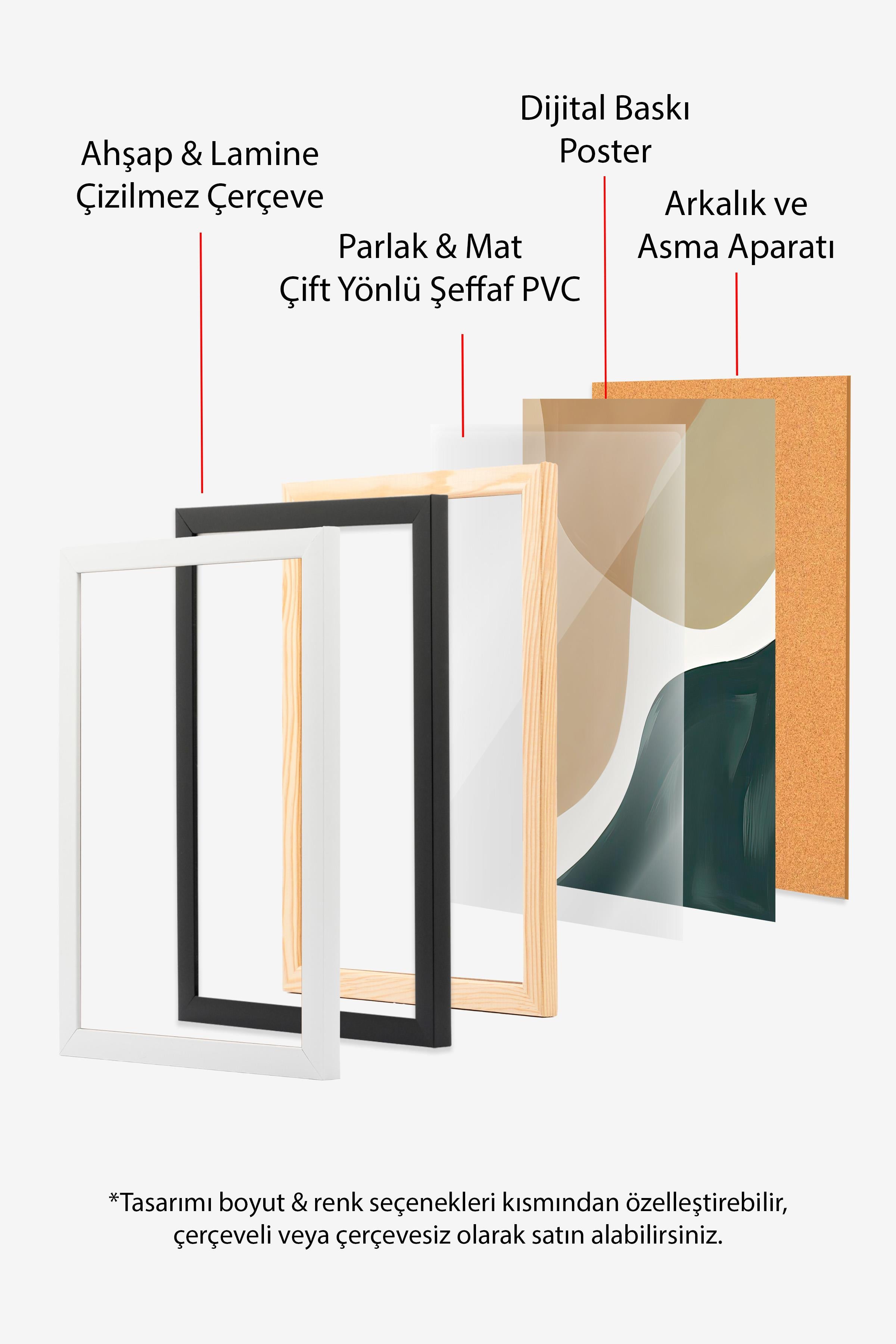 Siyah Çerçeveli Tablo, Poster ve Çerçeve Seti, Yılbaşı Comfort Serisi NO:108781