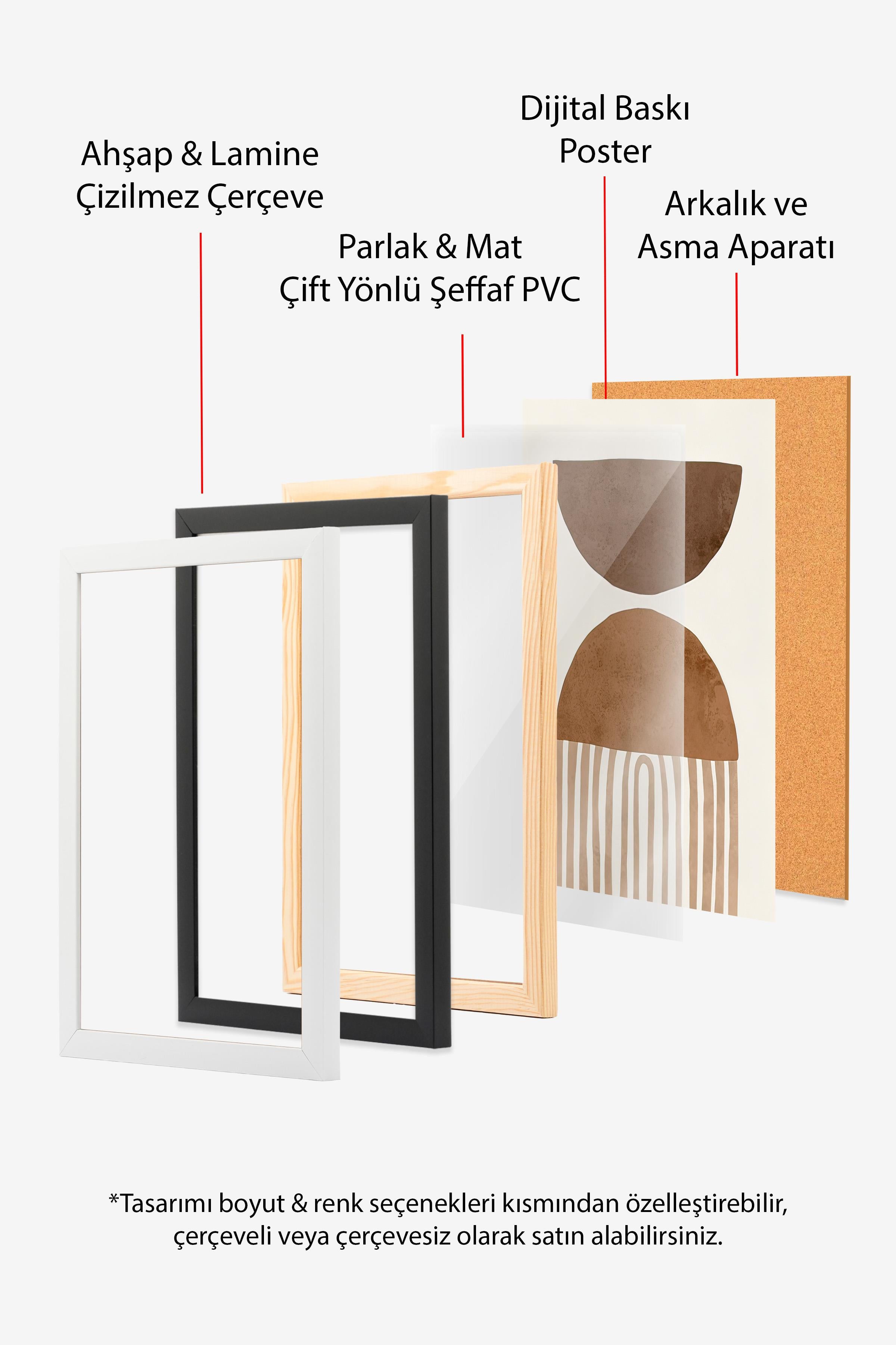 Siyah Çerçeveli Tablo, Poster ve Çerçeve Seti, Yılbaşı Comfort Serisi NO:108782
