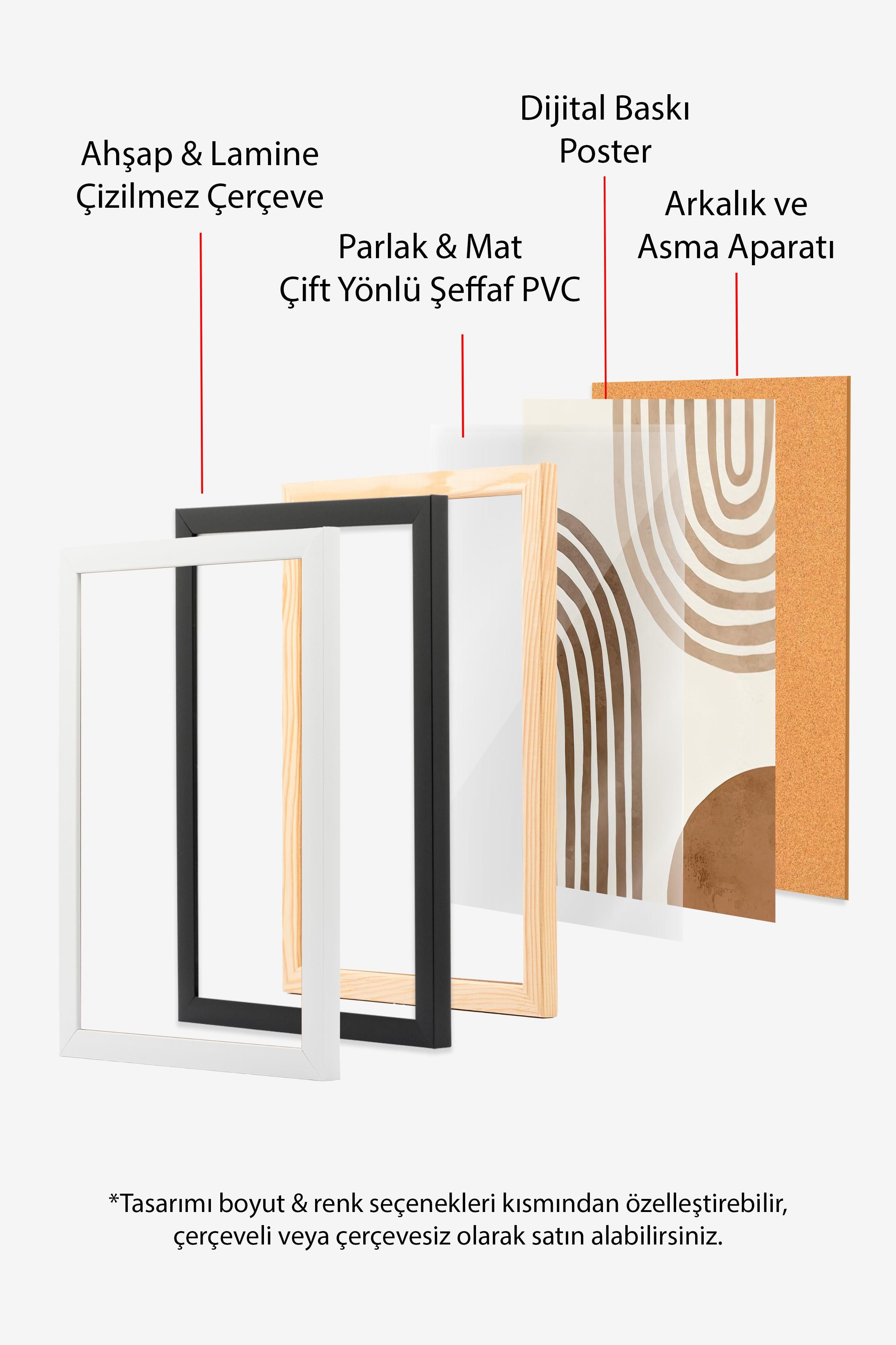 Siyah Çerçeveli Tablo, Poster ve Çerçeve Seti, Yılbaşı Comfort Serisi NO:108783