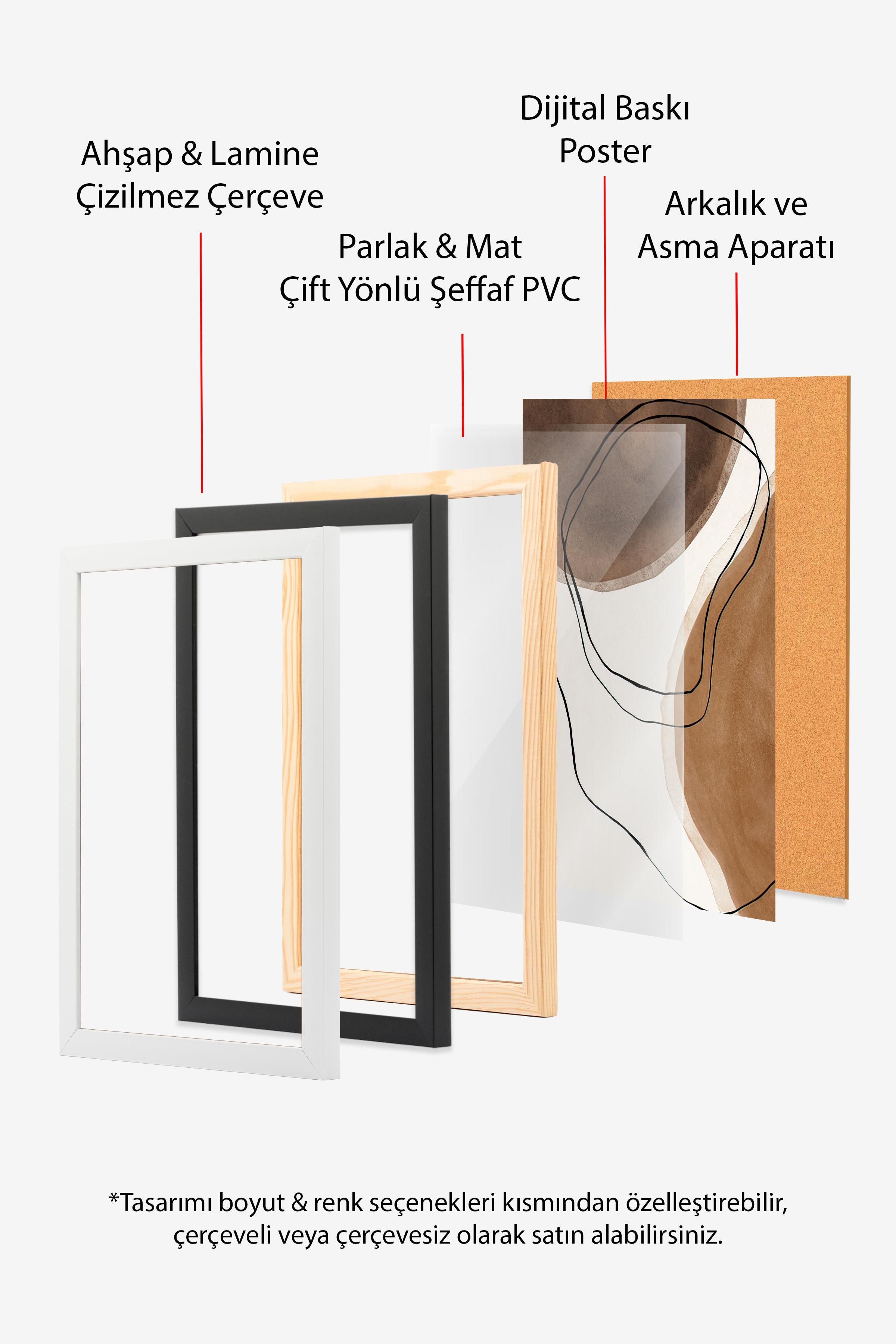 Siyah Çerçeveli Tablo, Poster ve Çerçeve Seti, Yılbaşı Comfort Serisi NO:108784