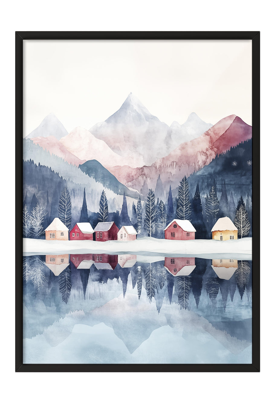 Siyah Çerçeveli Tablo, Poster ve Çerçeve Seti, Yılbaşı Comfort Serisi NO:108784