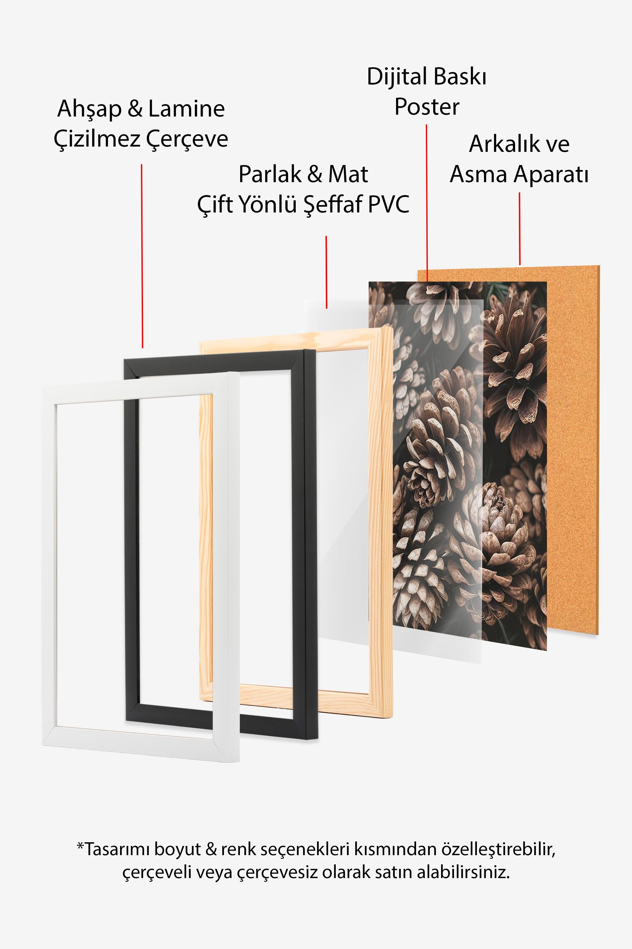 Siyah Çerçeveli Tablo, Poster ve Çerçeve Seti, Yılbaşı Comfort Serisi NO:108791
