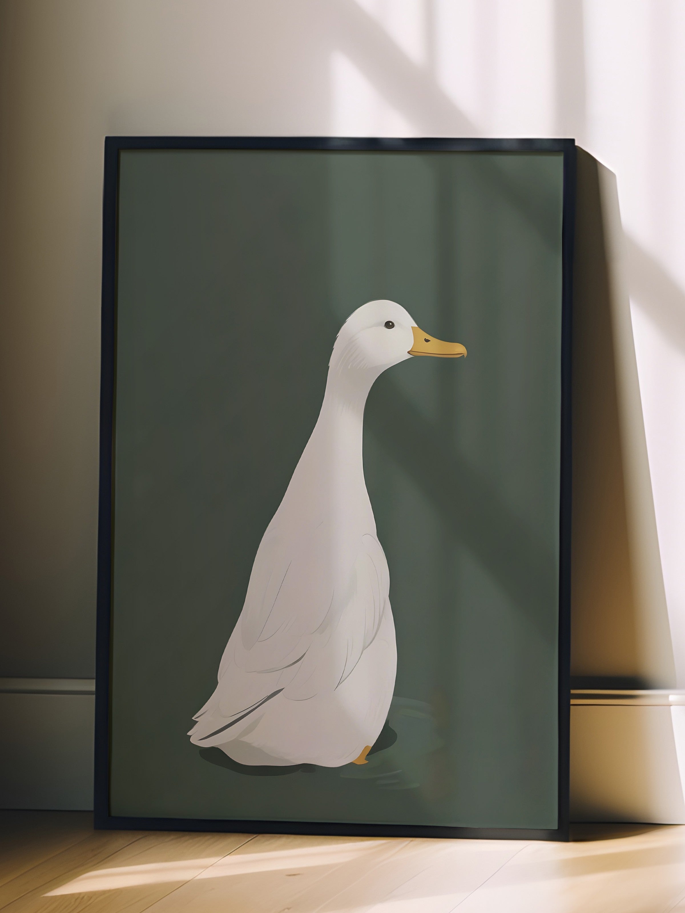 Siyah Çerçeveli Tablo, Silly Goose , Comfort Serisi Poster ve Duvar Tablosu, NO:108947