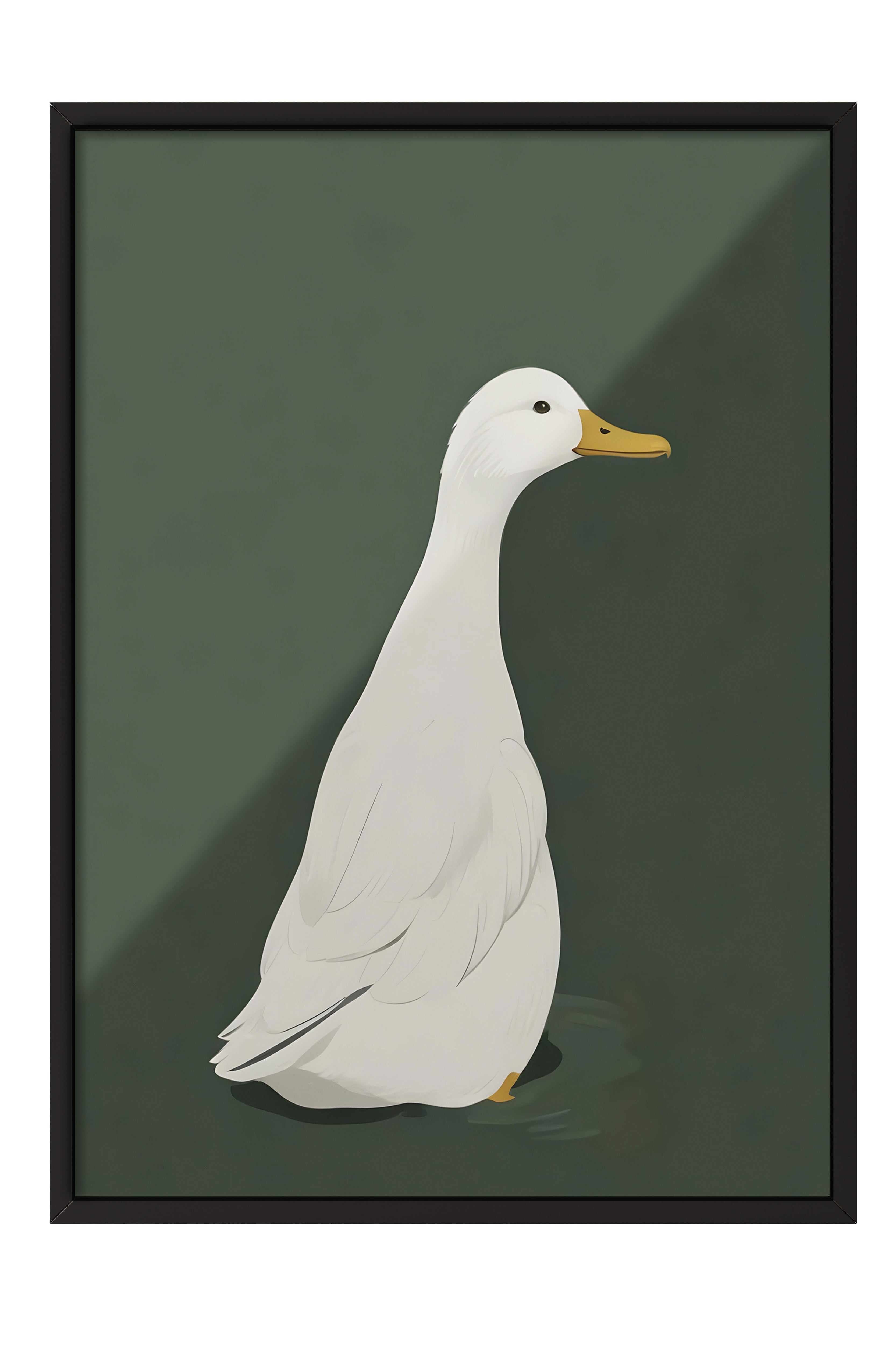 Siyah Çerçeveli Tablo, Silly Goose , Comfort Serisi Poster ve Duvar Tablosu, NO:108947