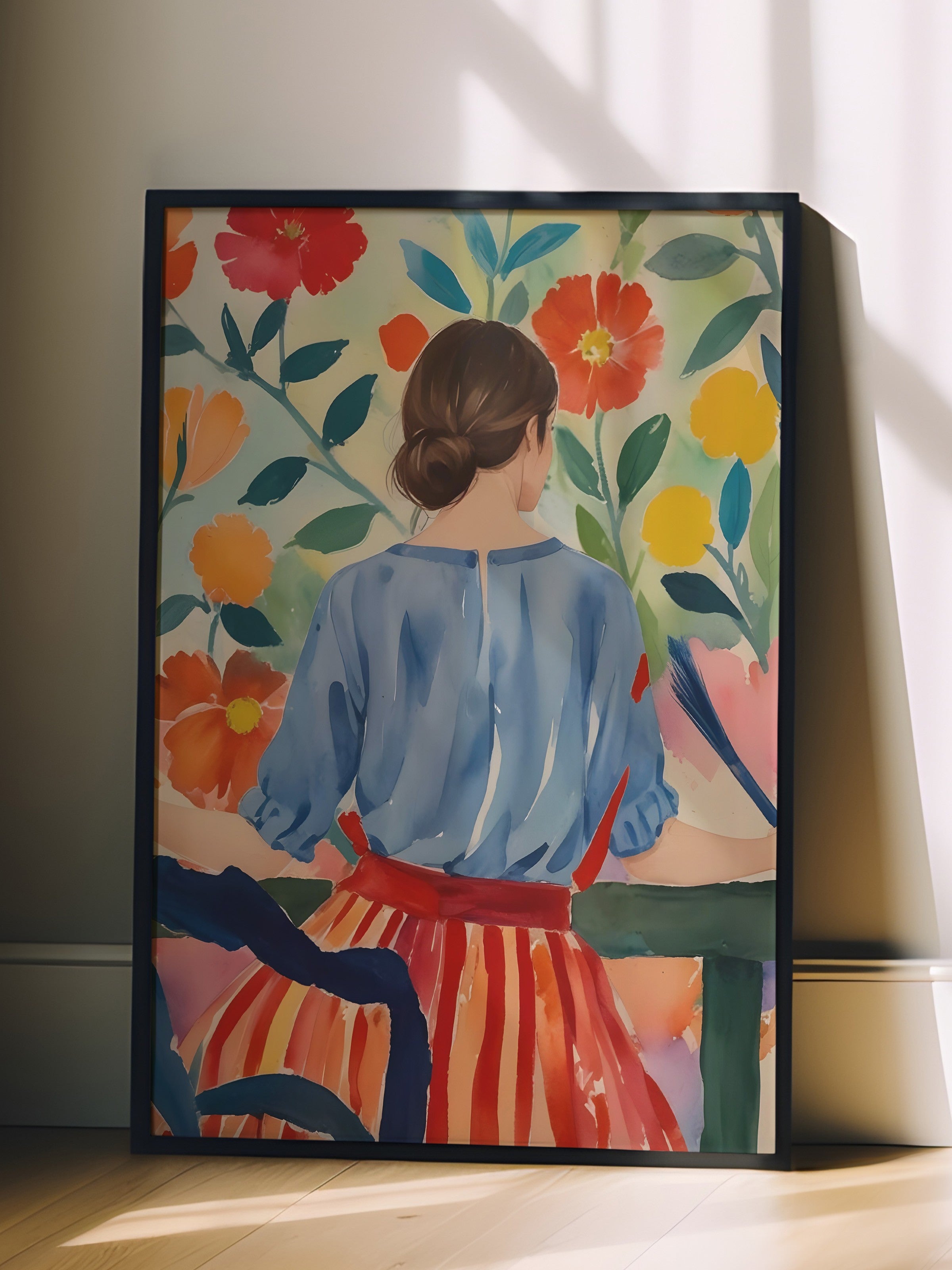 Siyah Çerçeveli Tablo, Trendy Woman, Comfort Serisi Poster ve  Duvar Tablosu, NO:108961
