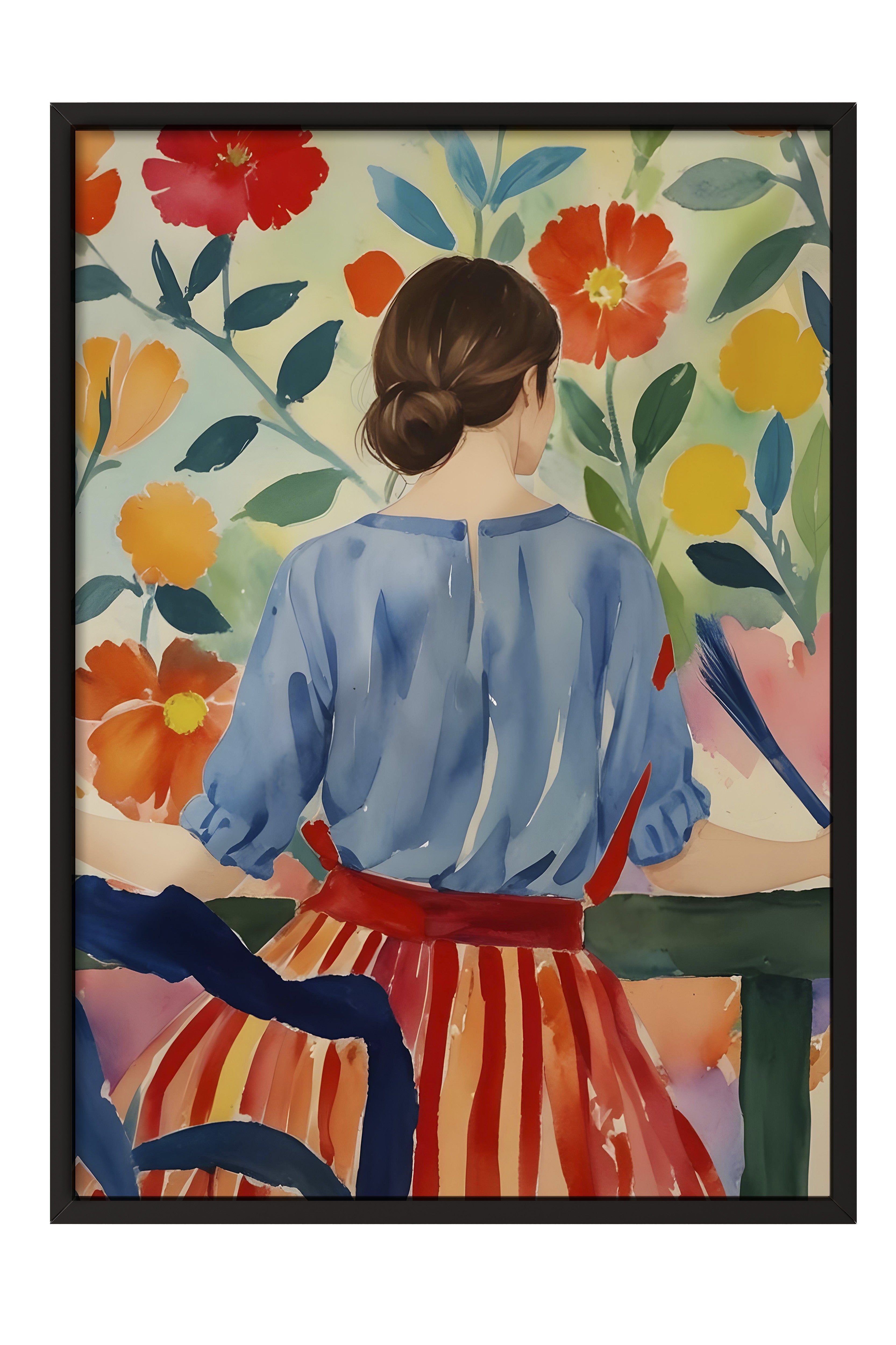 Siyah Çerçeveli Tablo, Trendy Woman, Comfort Serisi Poster ve  Duvar Tablosu, NO:108961