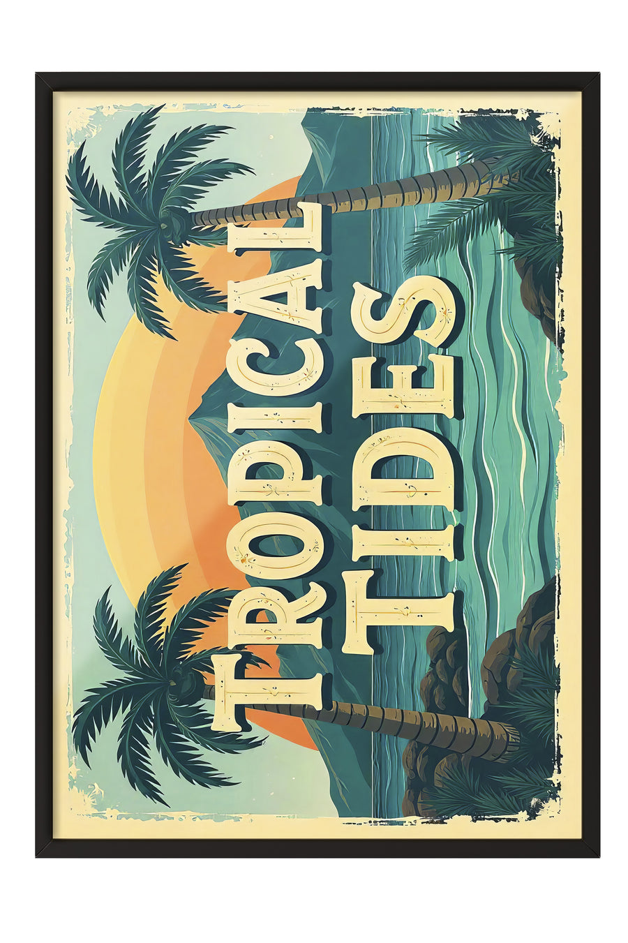 TROPICAL TIDES Doğa Poster – Siyah Çerçeveli Tablo